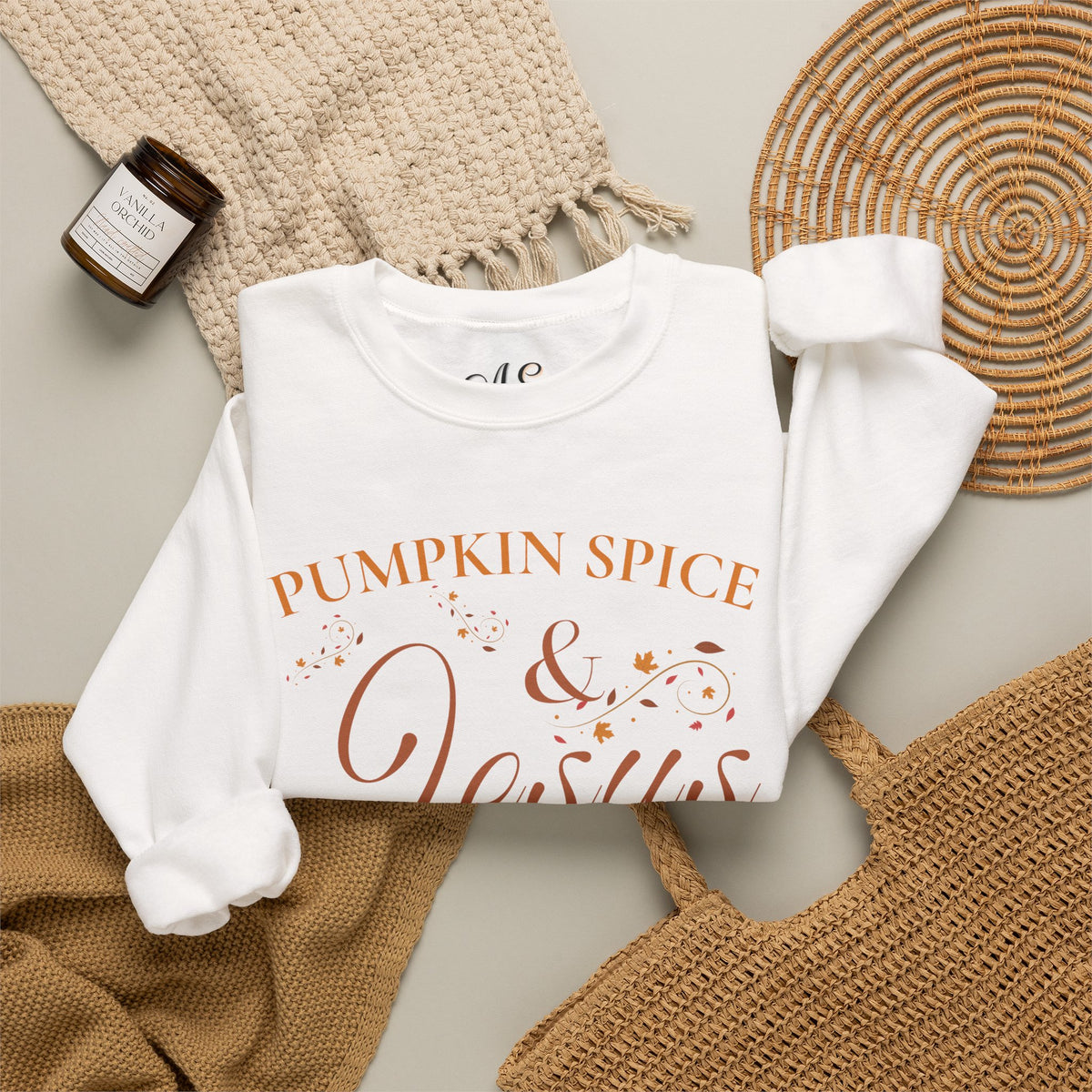 Pumpkin Spice & Jesus Crewneck Sweatshirt