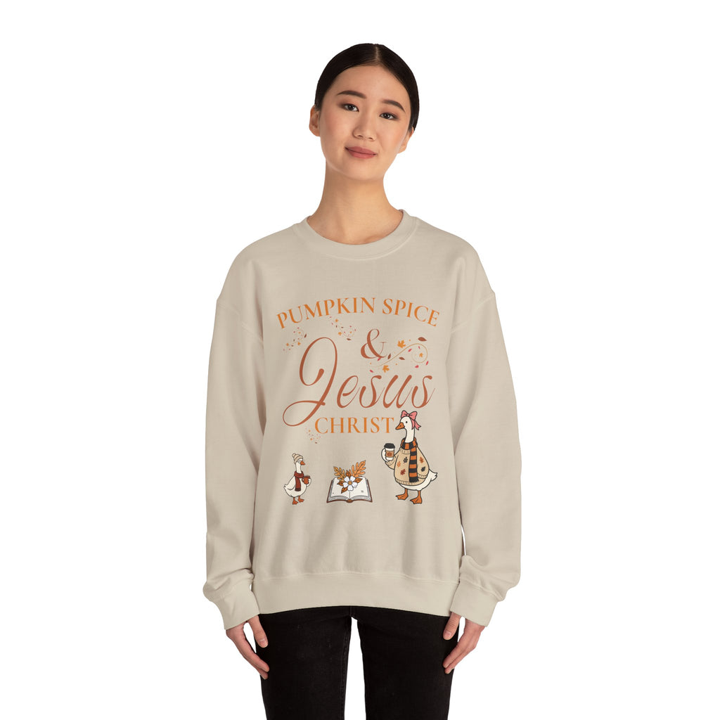 Pumpkin Spice & Jesus Crewneck Sweatshirt