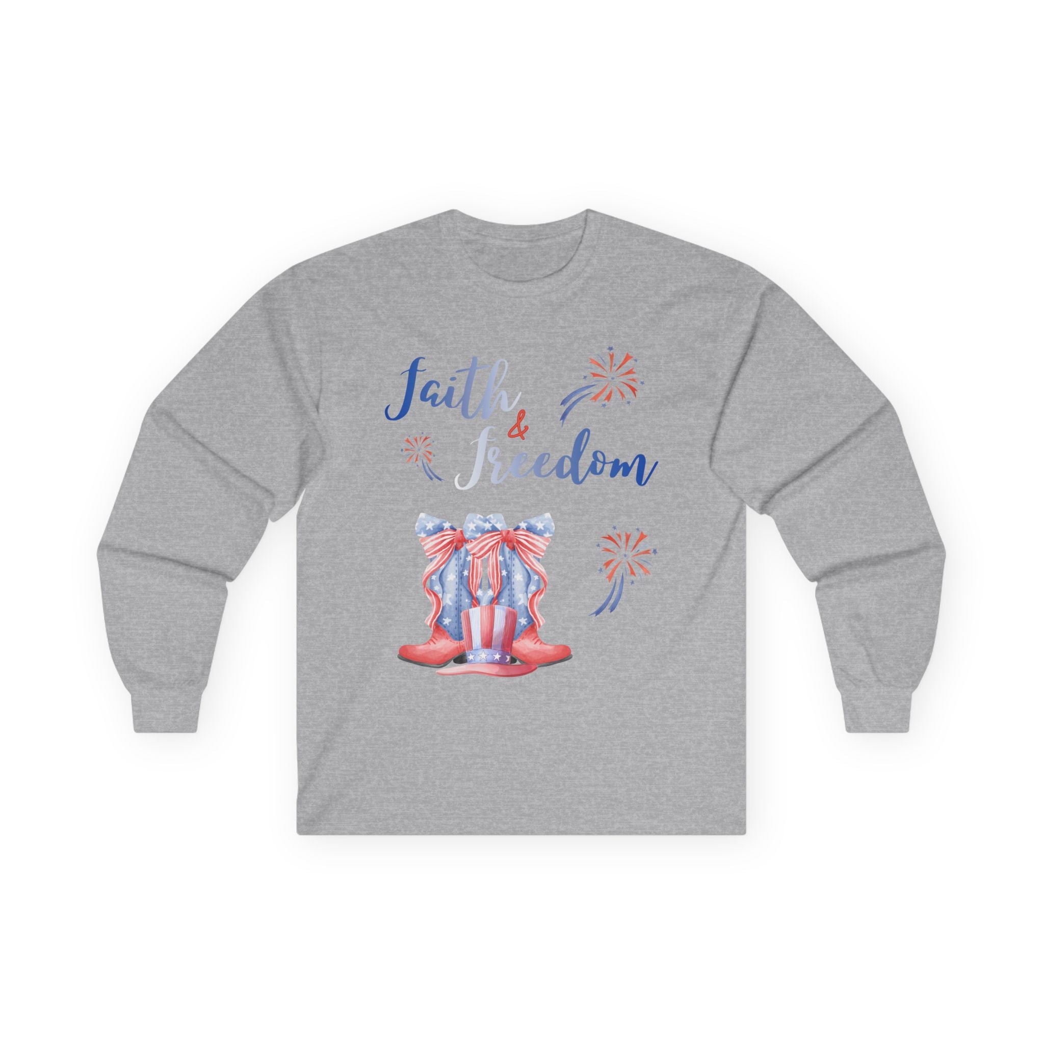 Faith & Freedom - Blue Edition Long Sleeve Classic Fit