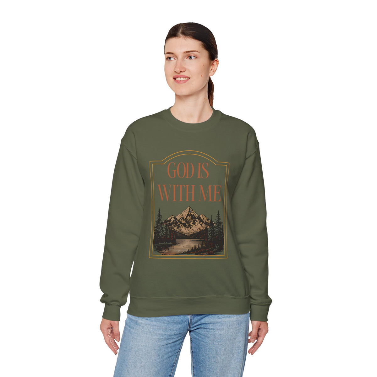 God is With Me Crewneck Sweatshirt