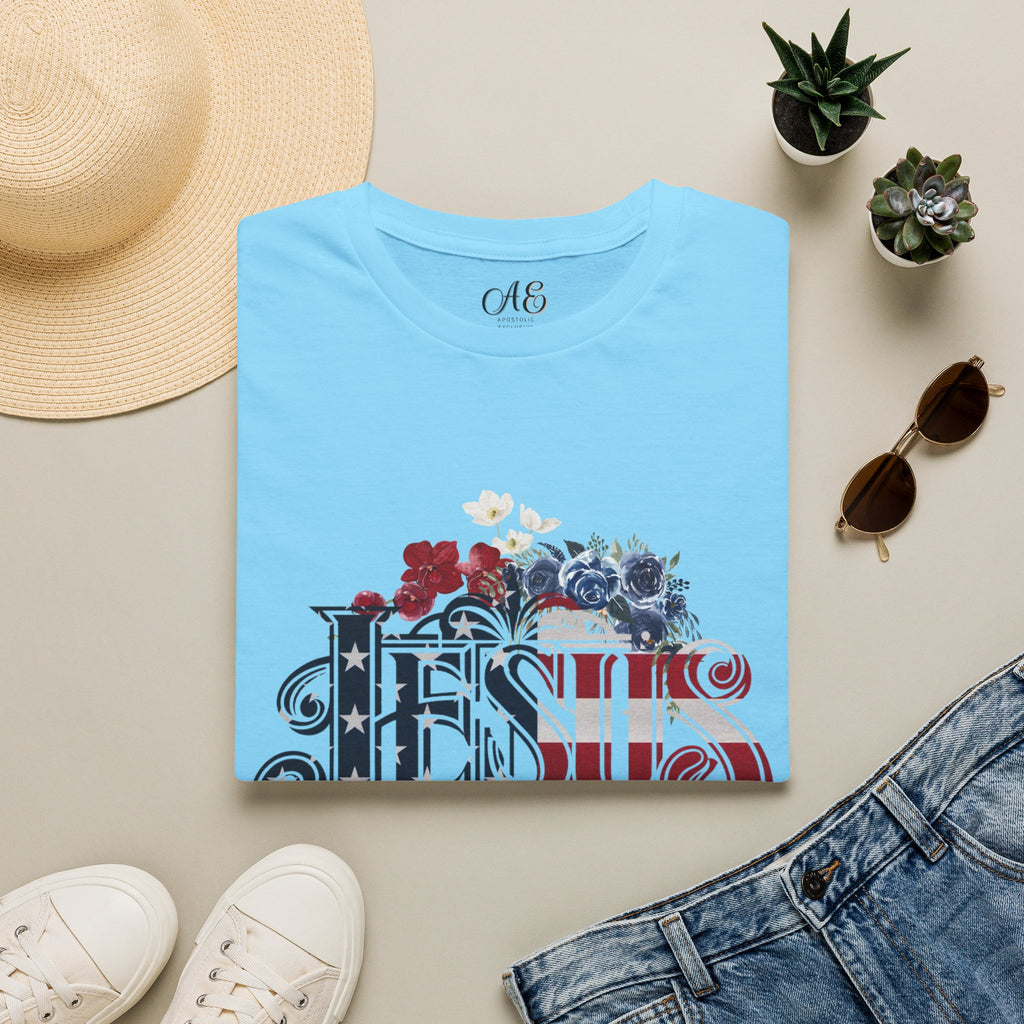 Jesus American Flag Classic Fit T-shirt
