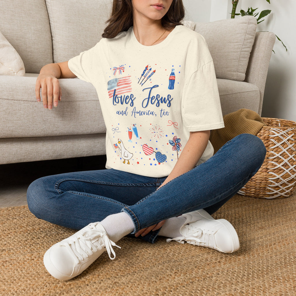 Loves Jesus -Blue Edition Classic fit T-shirt
