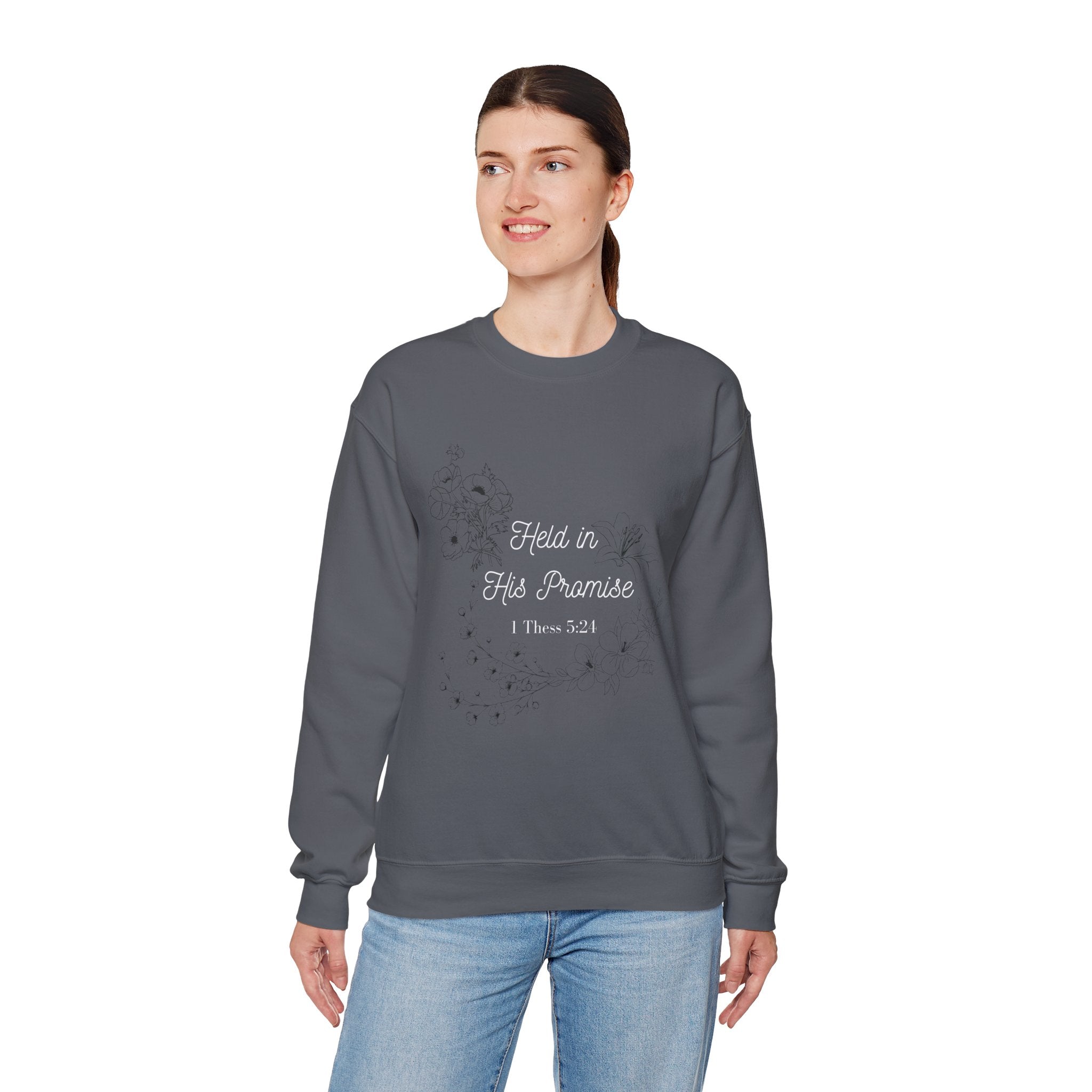 Held in His Promise Crewneck Sweatshirt