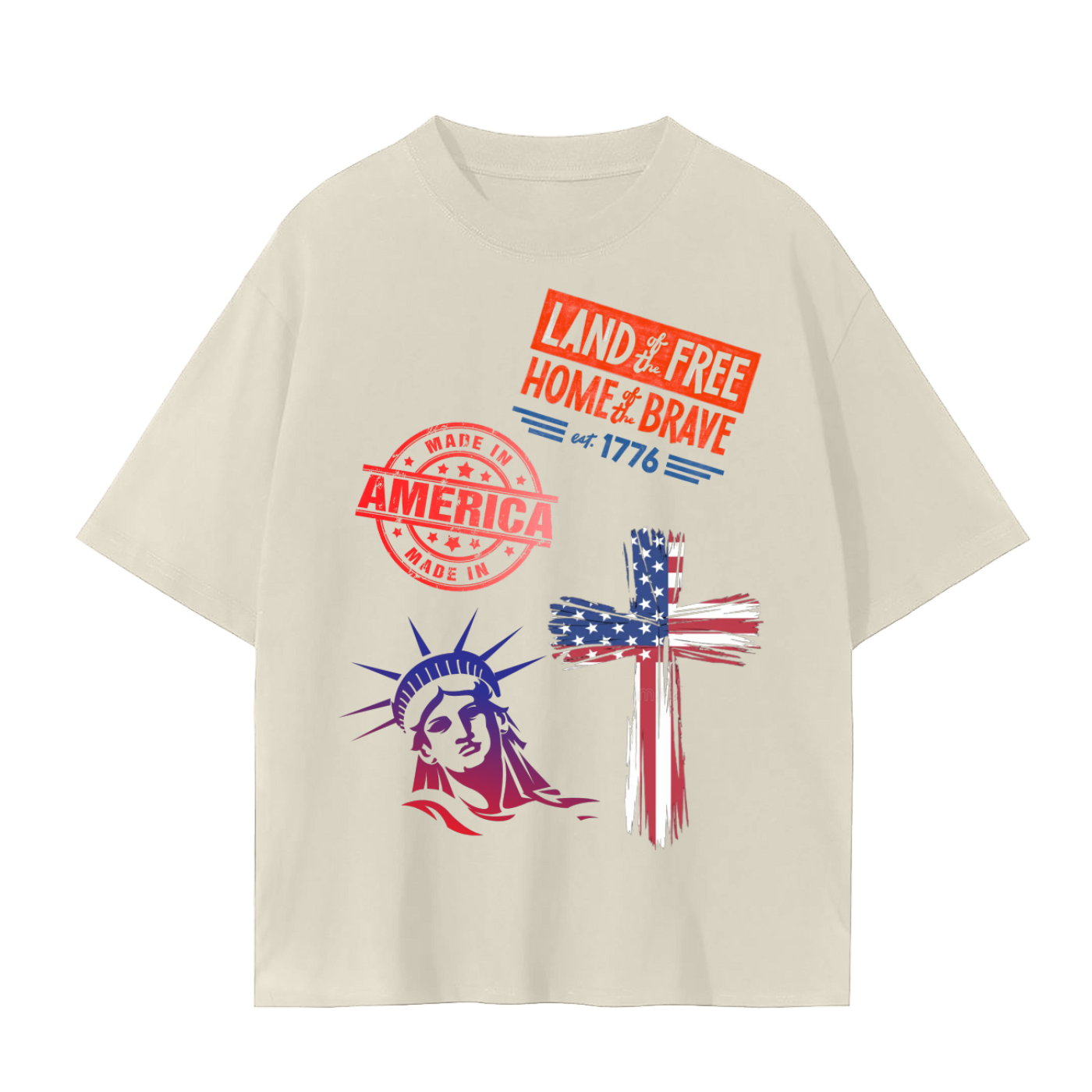America T-shirt - Red Edition Relax Fit