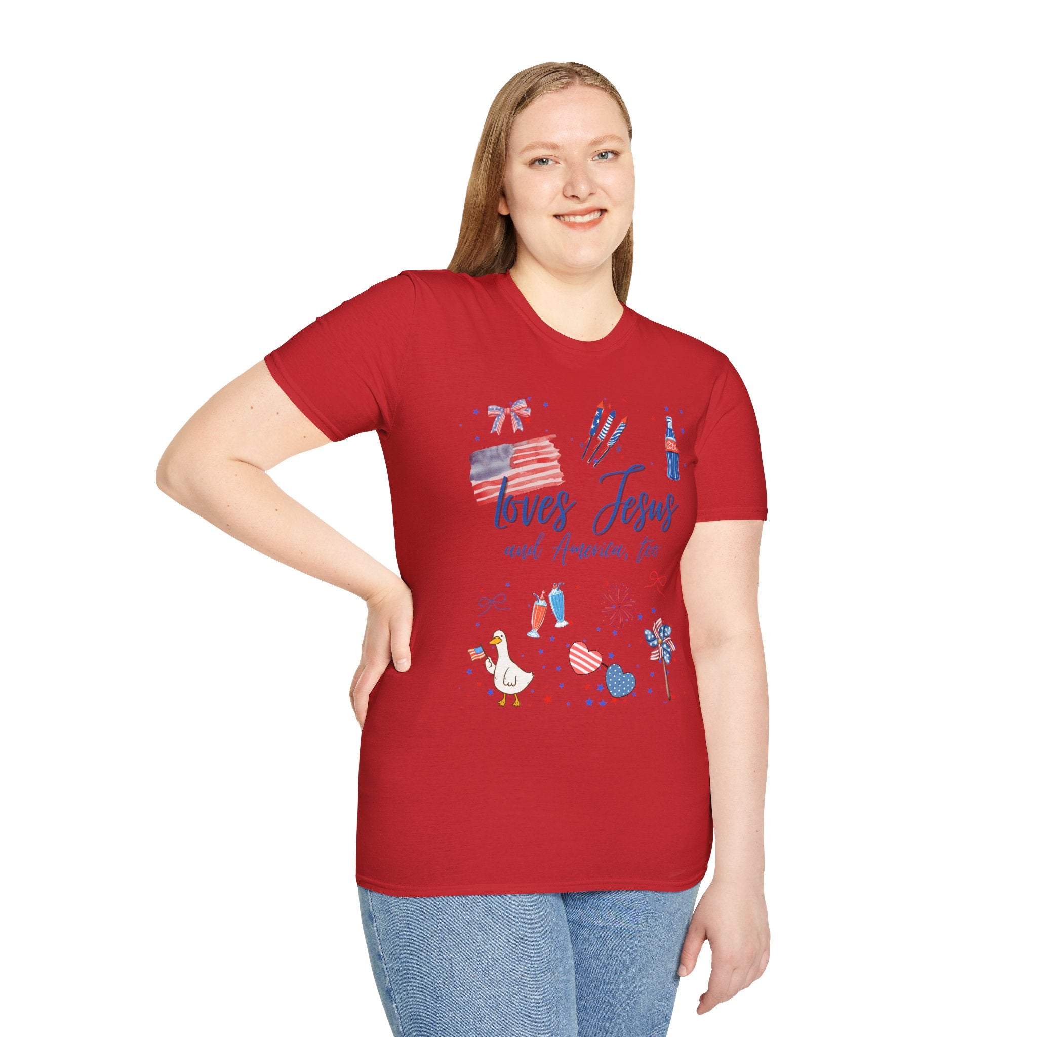 Loves Jesus -Blue Edition Classic fit T-shirt