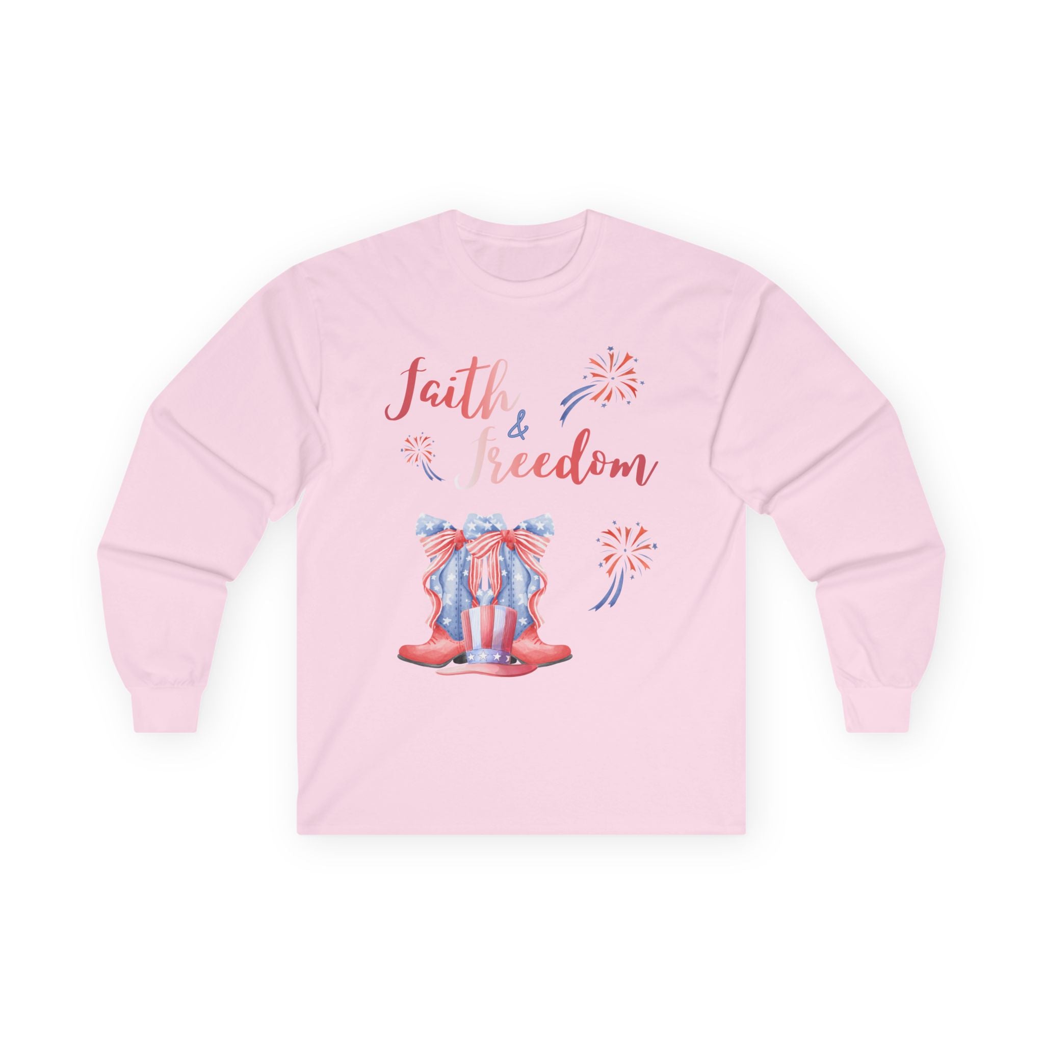 Faith & Freedom - Red Edition Long Sleeve Classic Fit