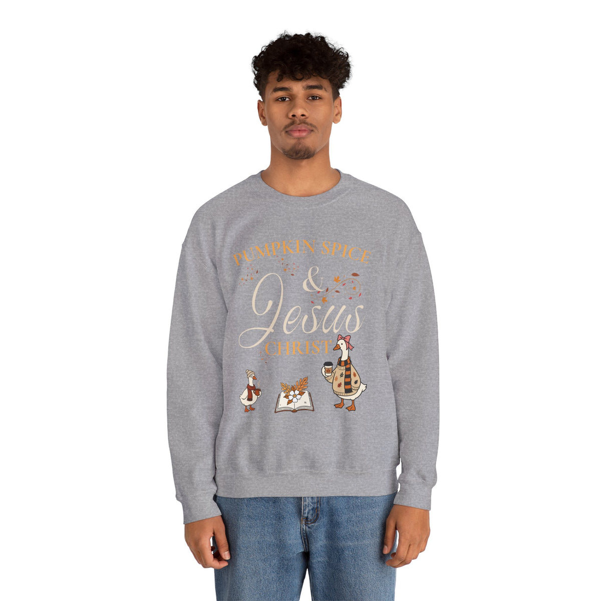 Pumpkin Spice & Jesus Crewneck Sweatshirt