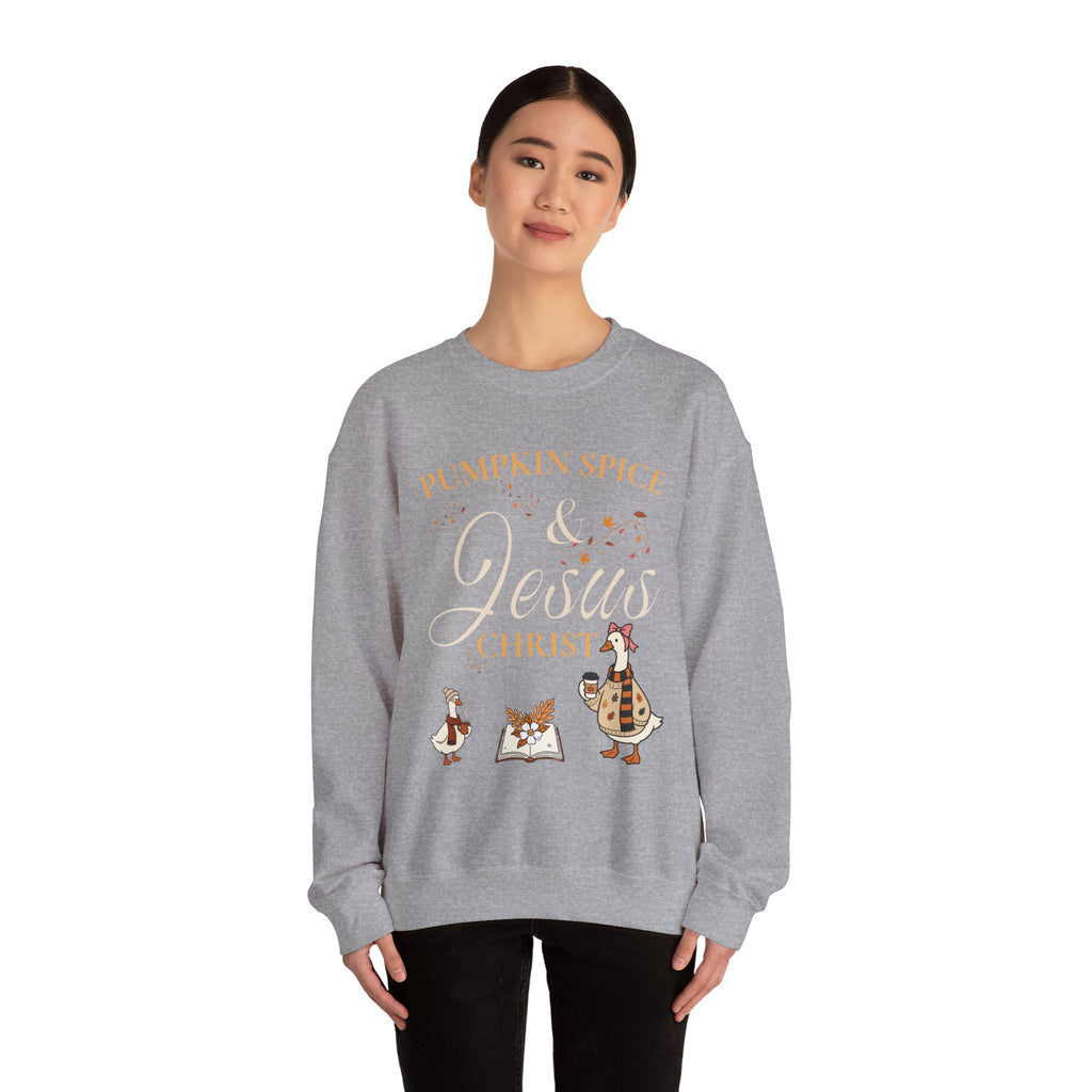 Pumpkin Spice & Jesus Crewneck Sweatshirt