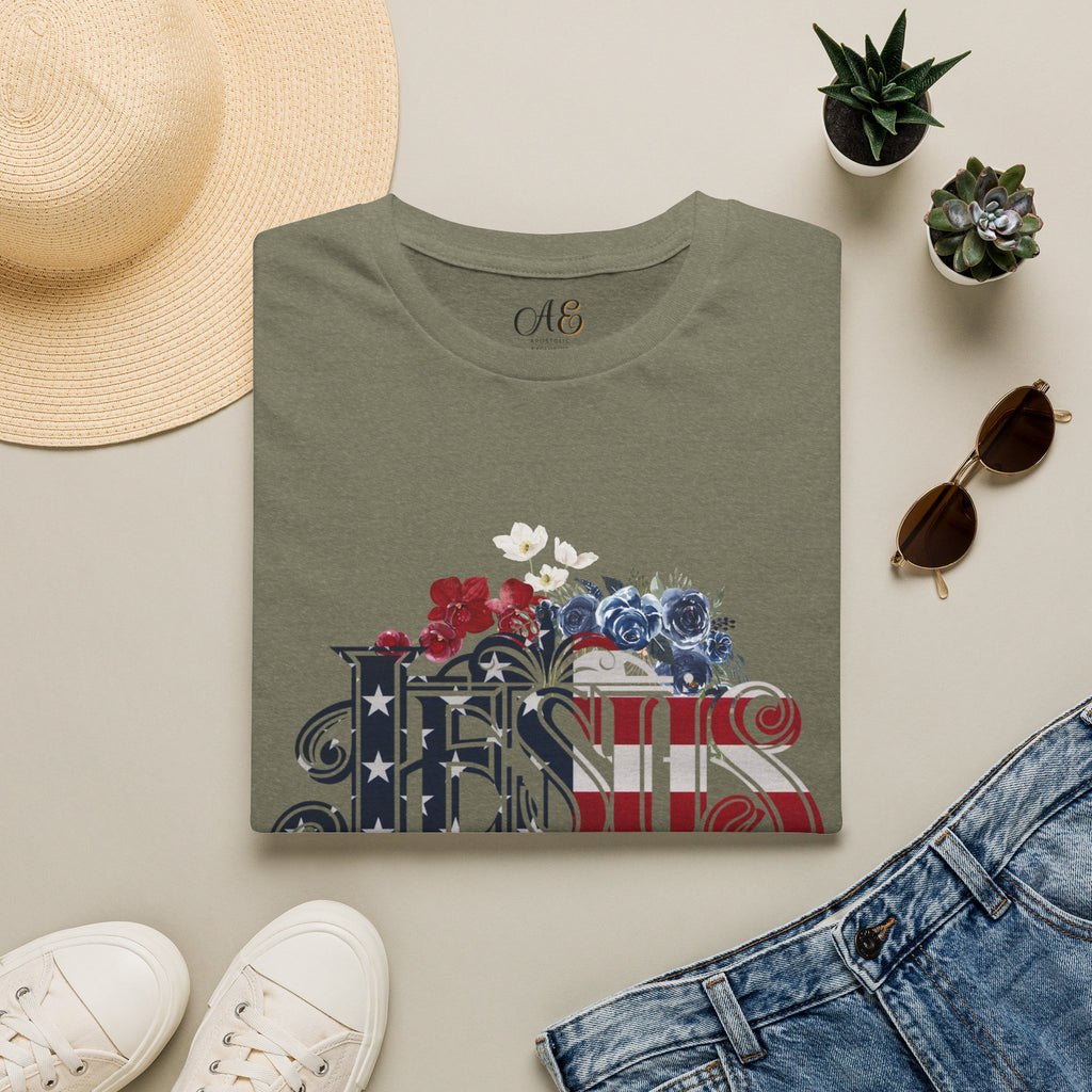 Jesus American Flag Classic Fit T-shirt