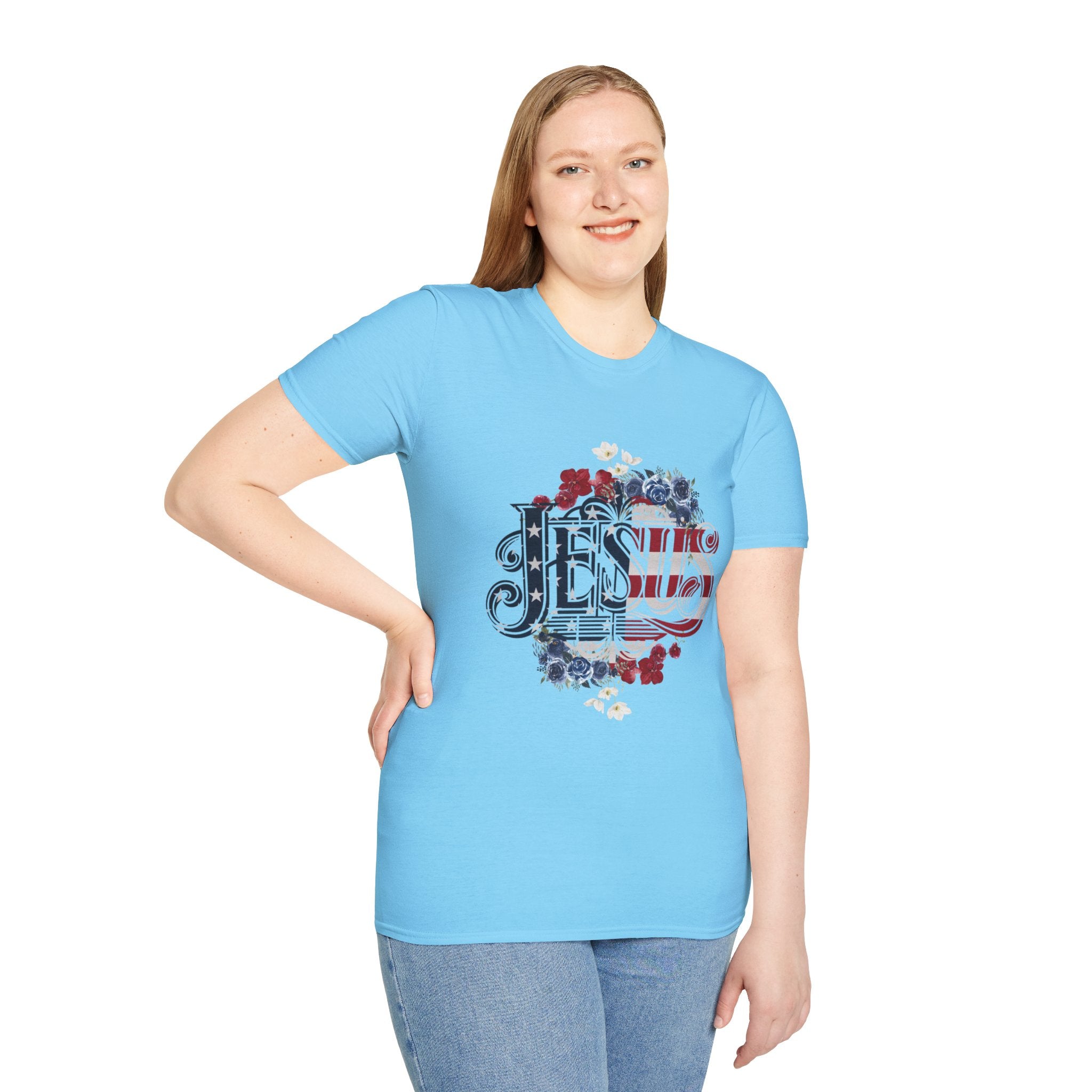 Jesus American Flag Classic Fit T-shirt