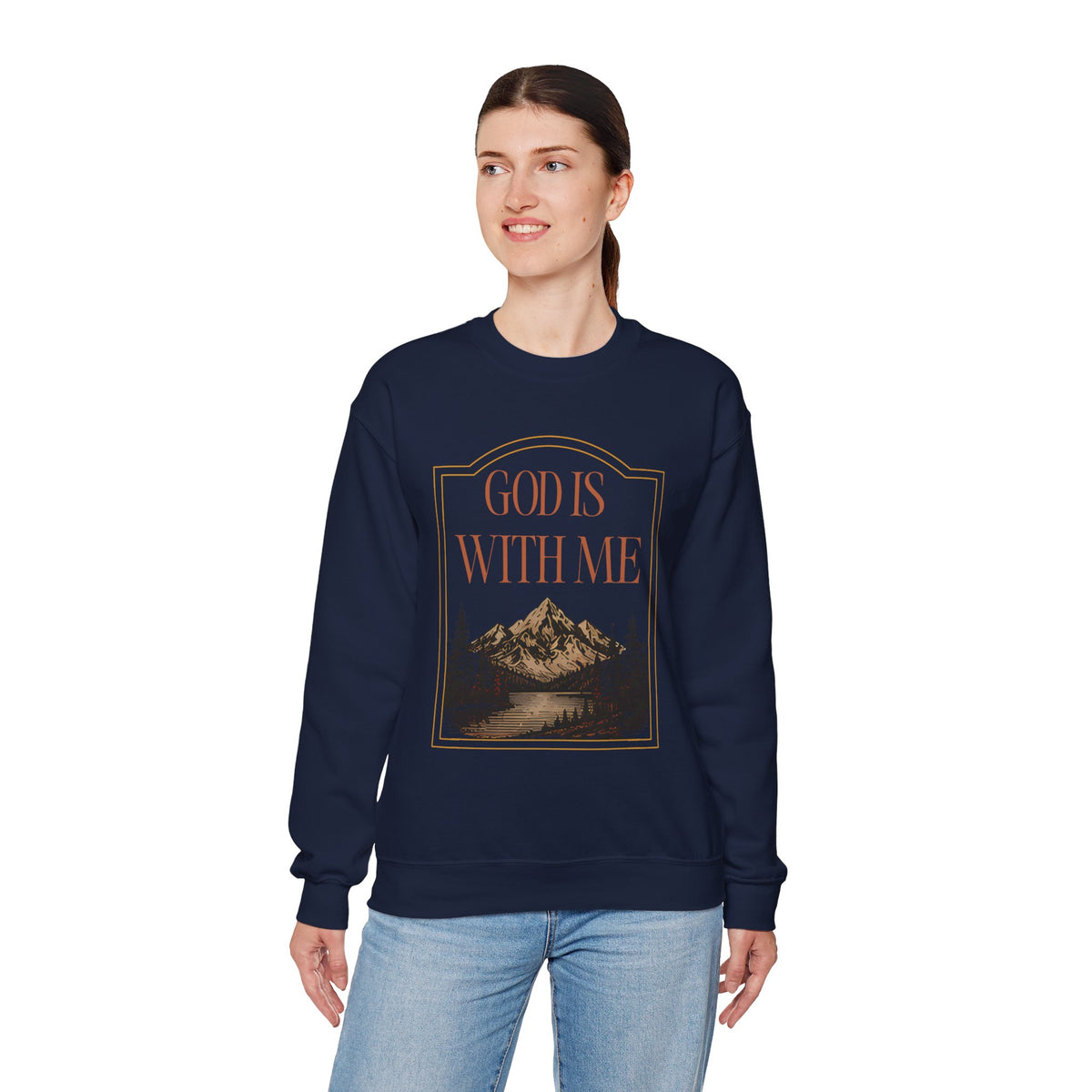God is With Me Crewneck Sweatshirt