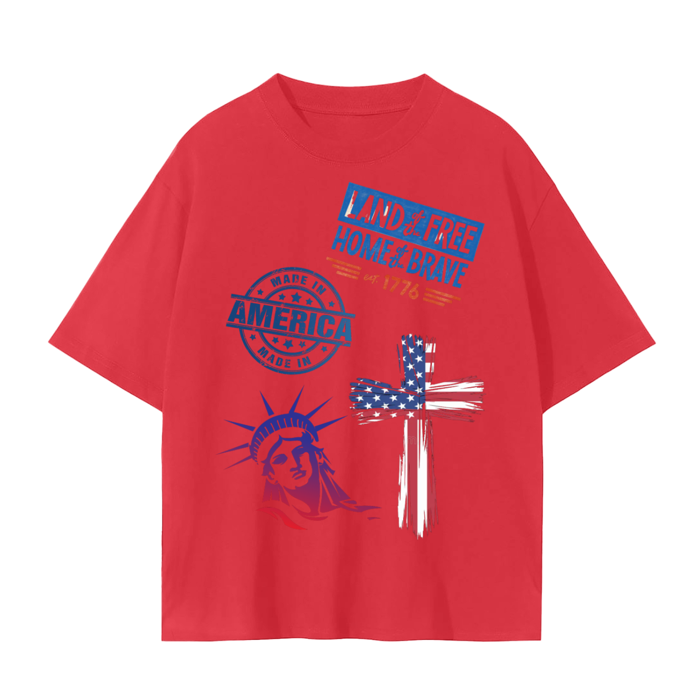 America T-shirt - Blue Edition Relax Fit
