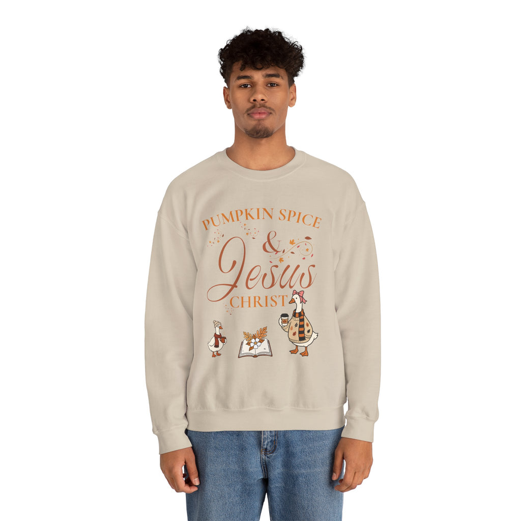Pumpkin Spice & Jesus Crewneck Sweatshirt