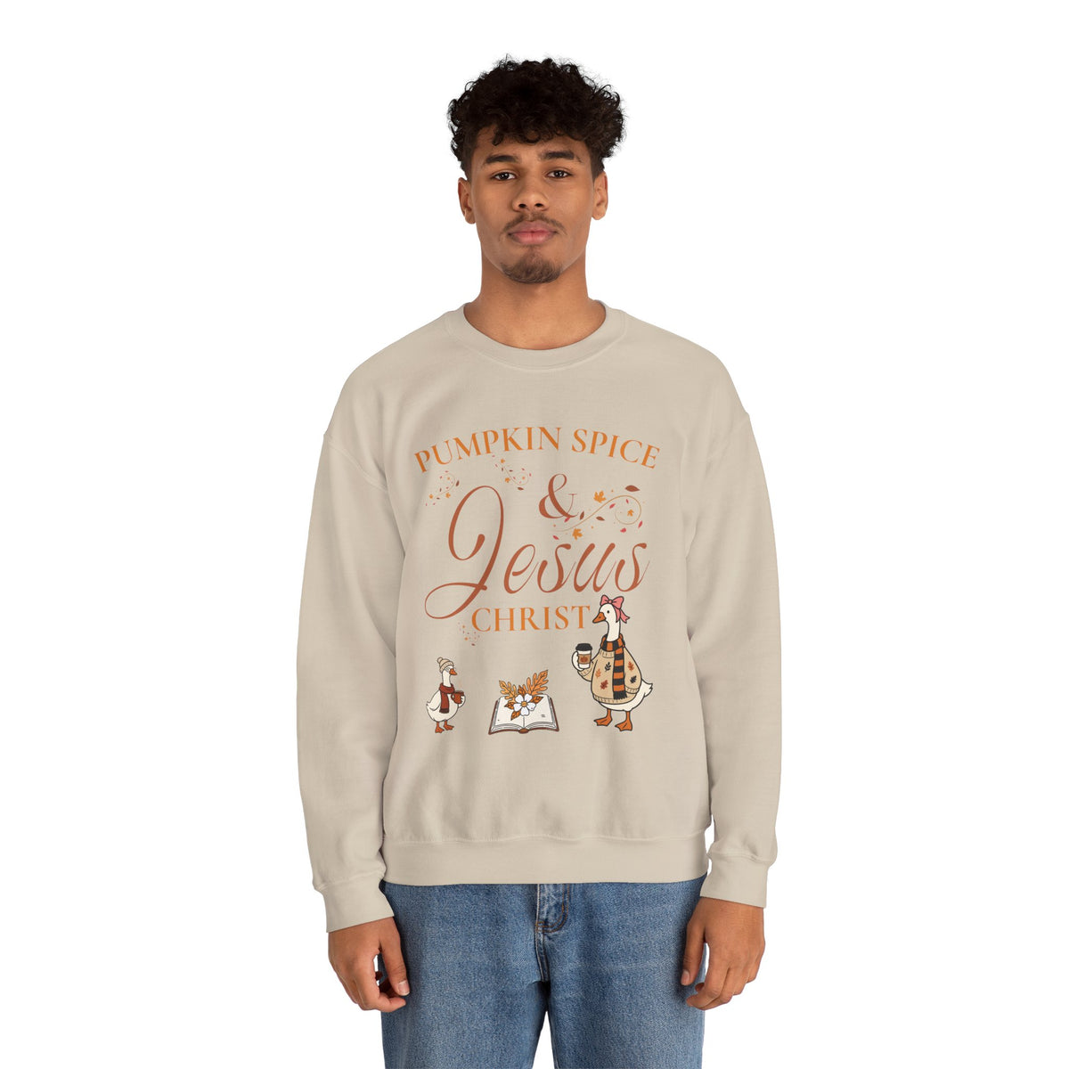 Pumpkin Spice & Jesus Crewneck Sweatshirt