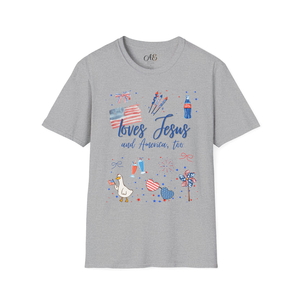 Loves Jesus -Blue Edition Classic fit T-shirt