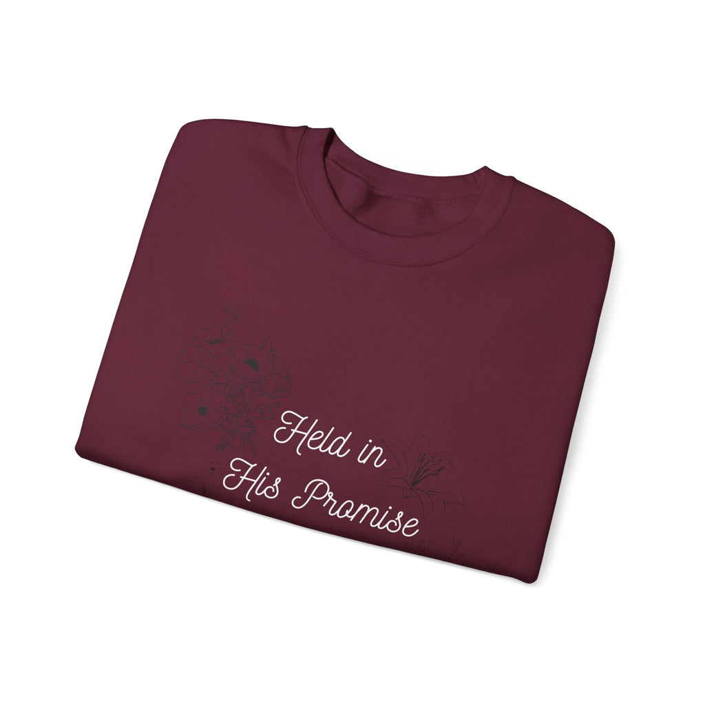 Held in His Promise Crewneck Sweatshirt