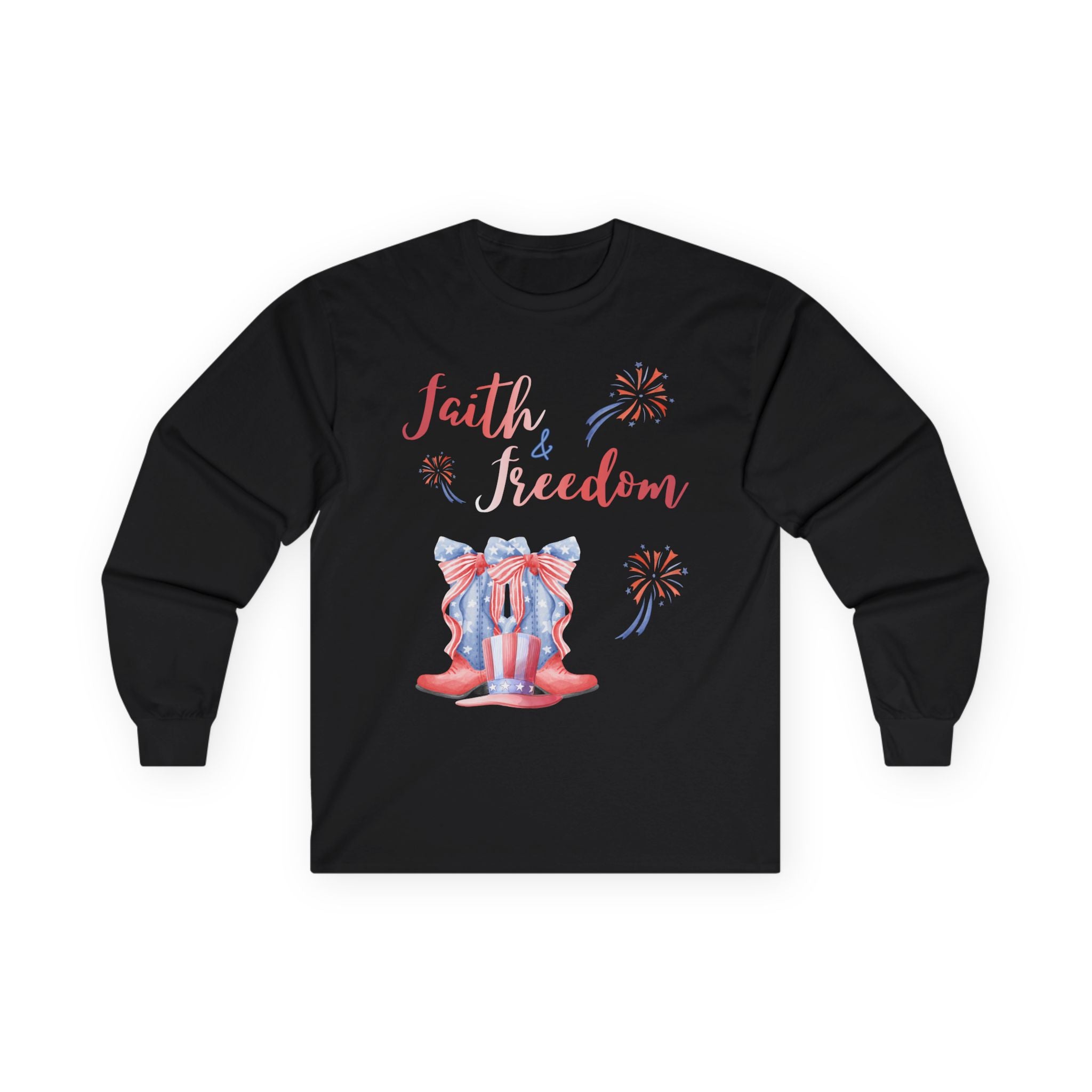 Faith & Freedom - Red Edition Long Sleeve Classic Fit