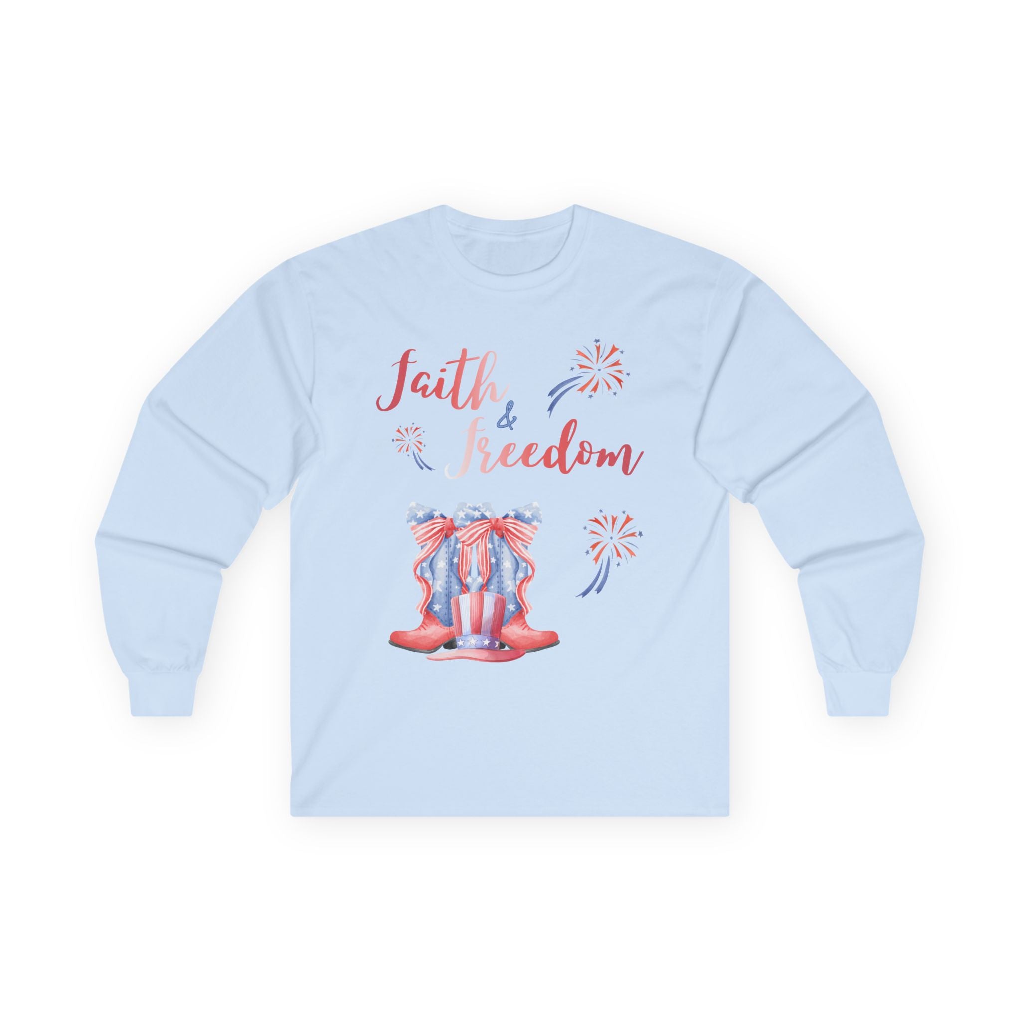 Faith & Freedom - Red Edition Long Sleeve Classic Fit
