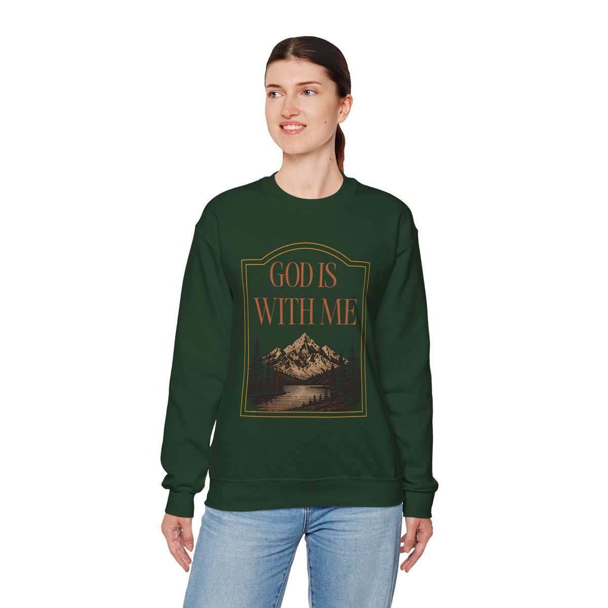 God is With Me Crewneck Sweatshirt