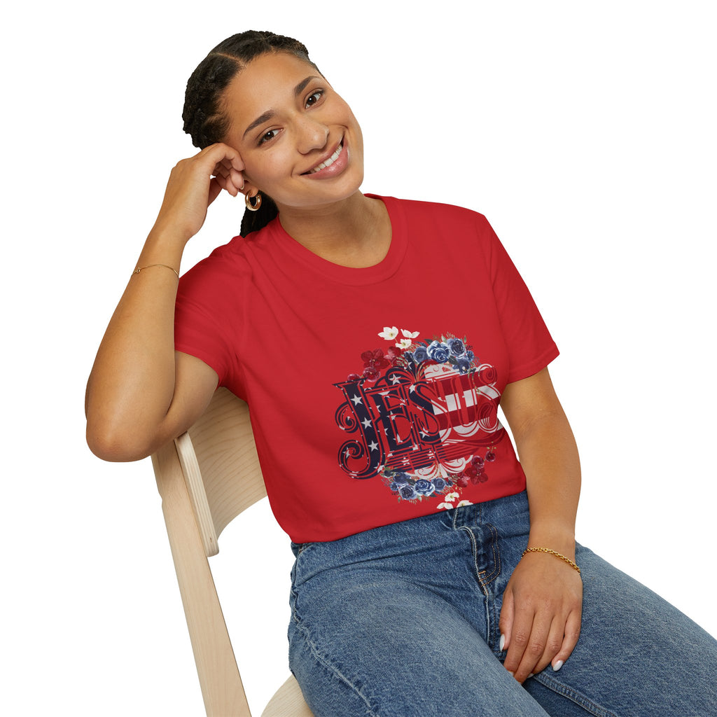 Jesus American Flag Classic Fit T-shirt