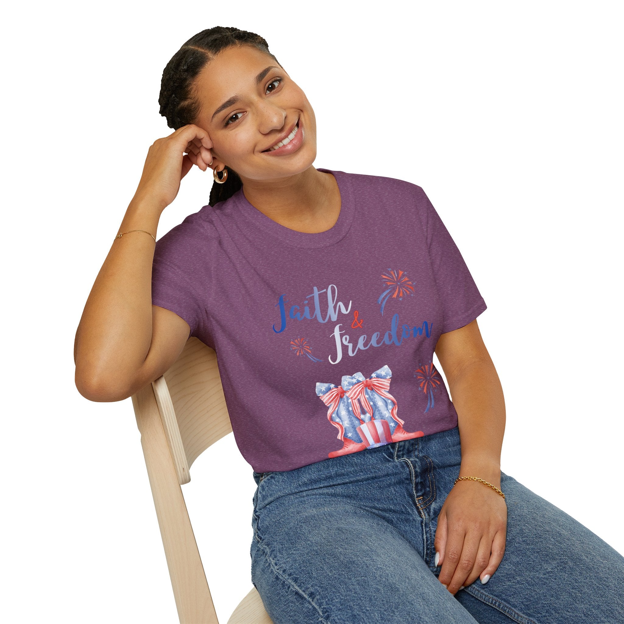 Faith & Freedom - Blue Edition Classic Fit T-shirt
