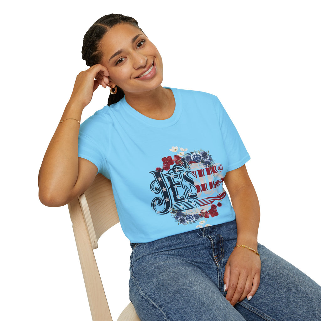 Jesus American Flag Classic Fit T-shirt