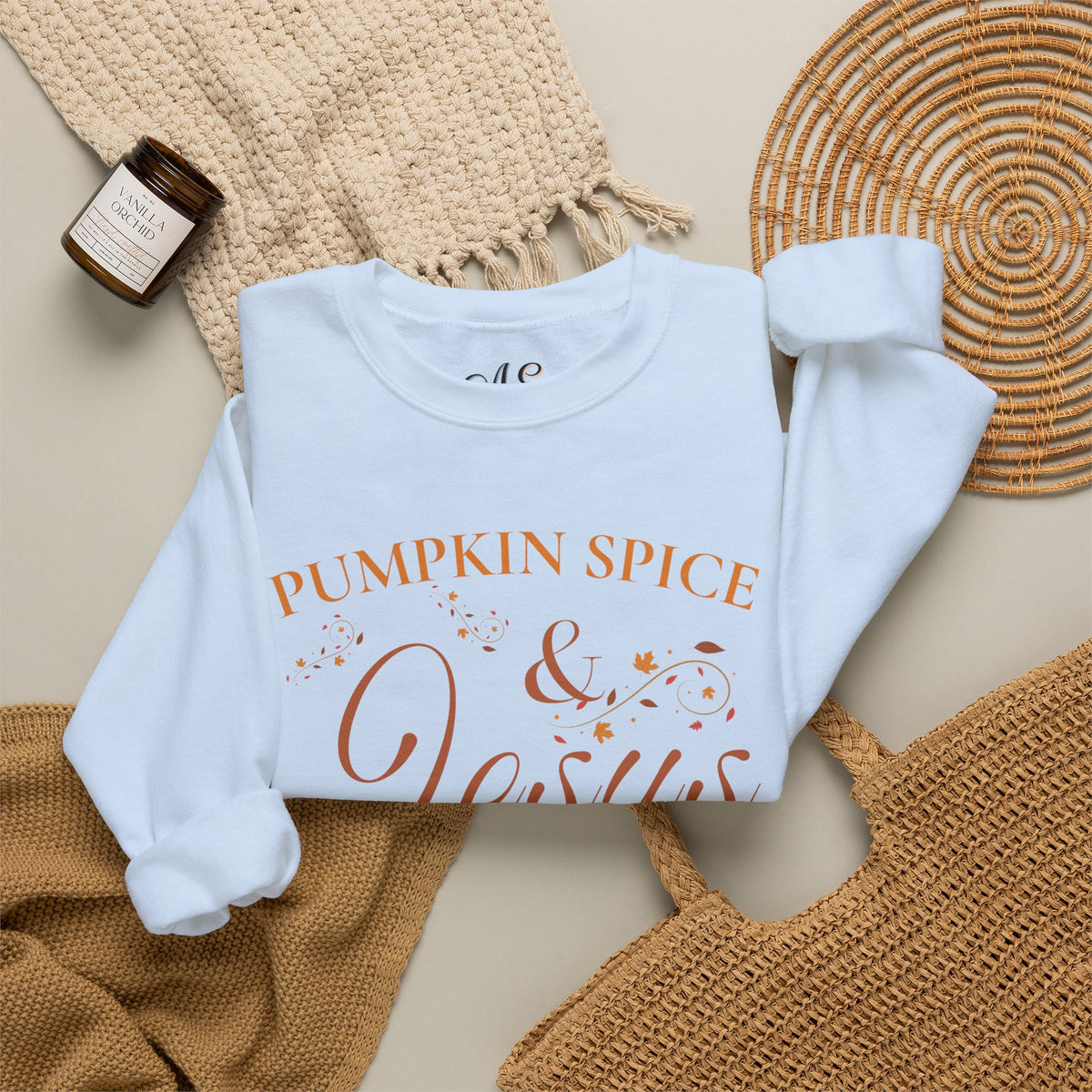 Pumpkin Spice & Jesus Crewneck Sweatshirt