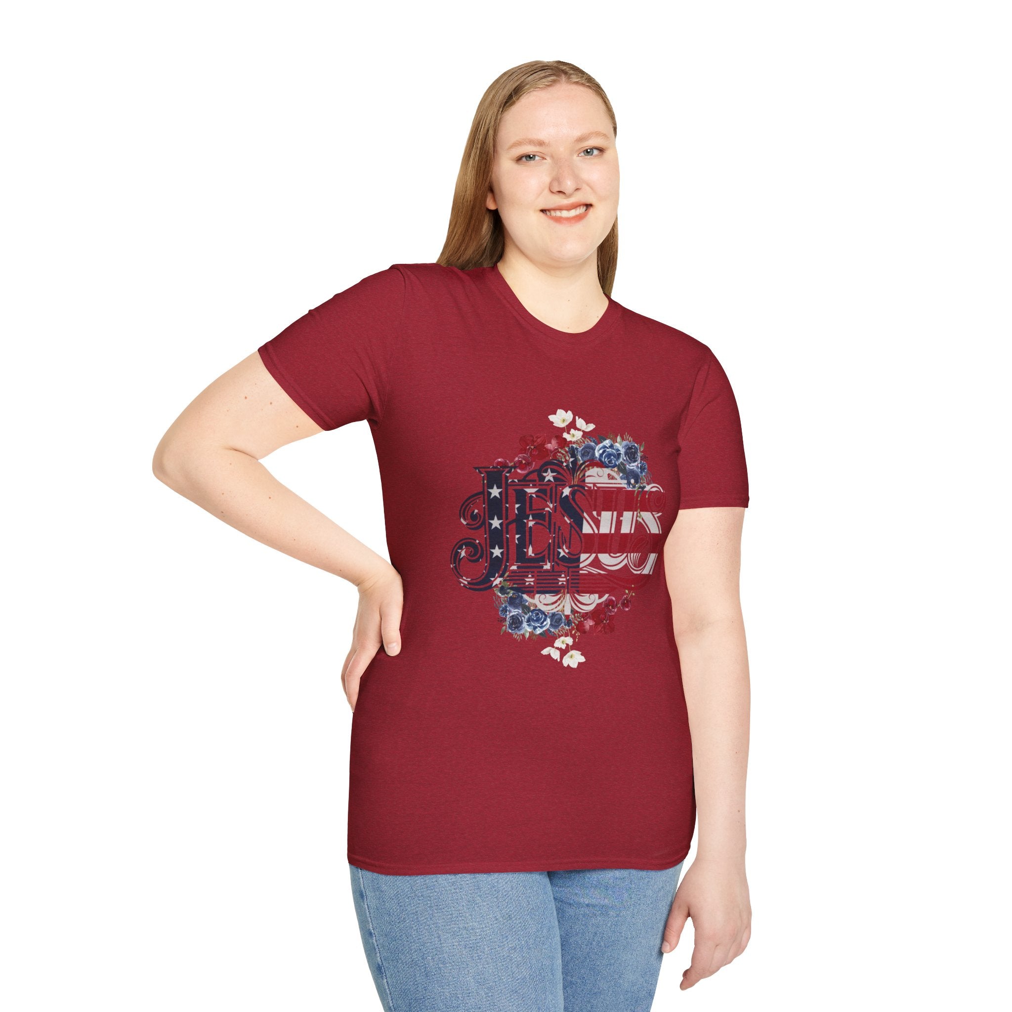 Jesus American Flag Classic Fit T-shirt