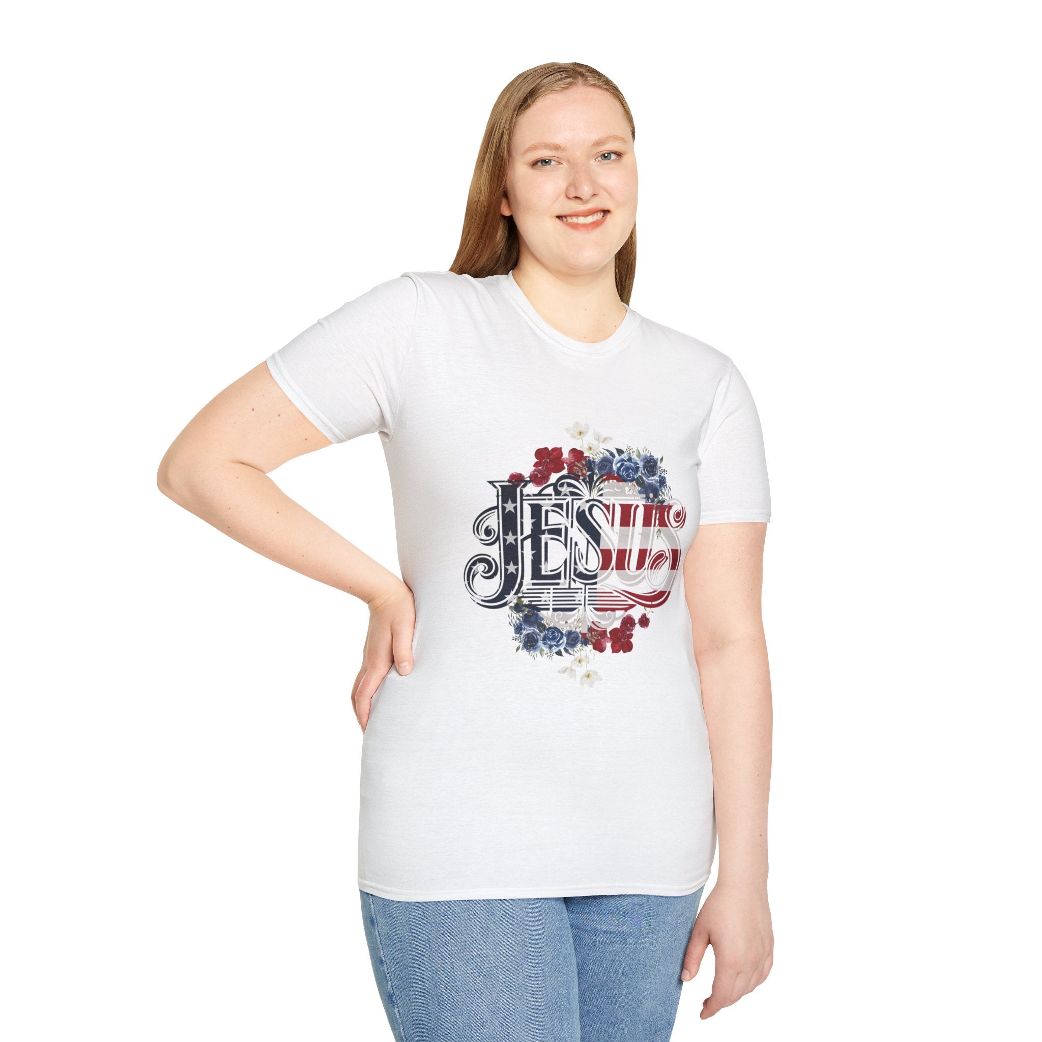 Jesus American Flag Classic Fit T-shirt
