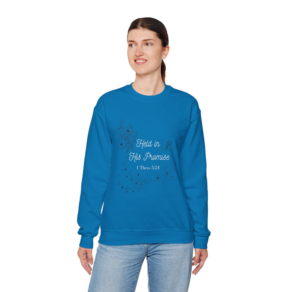 Held in His Promise Crewneck Sweatshirt