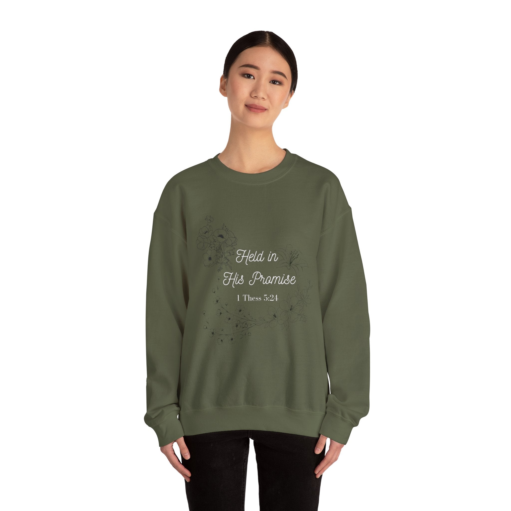 Held in His Promise Crewneck Sweatshirt