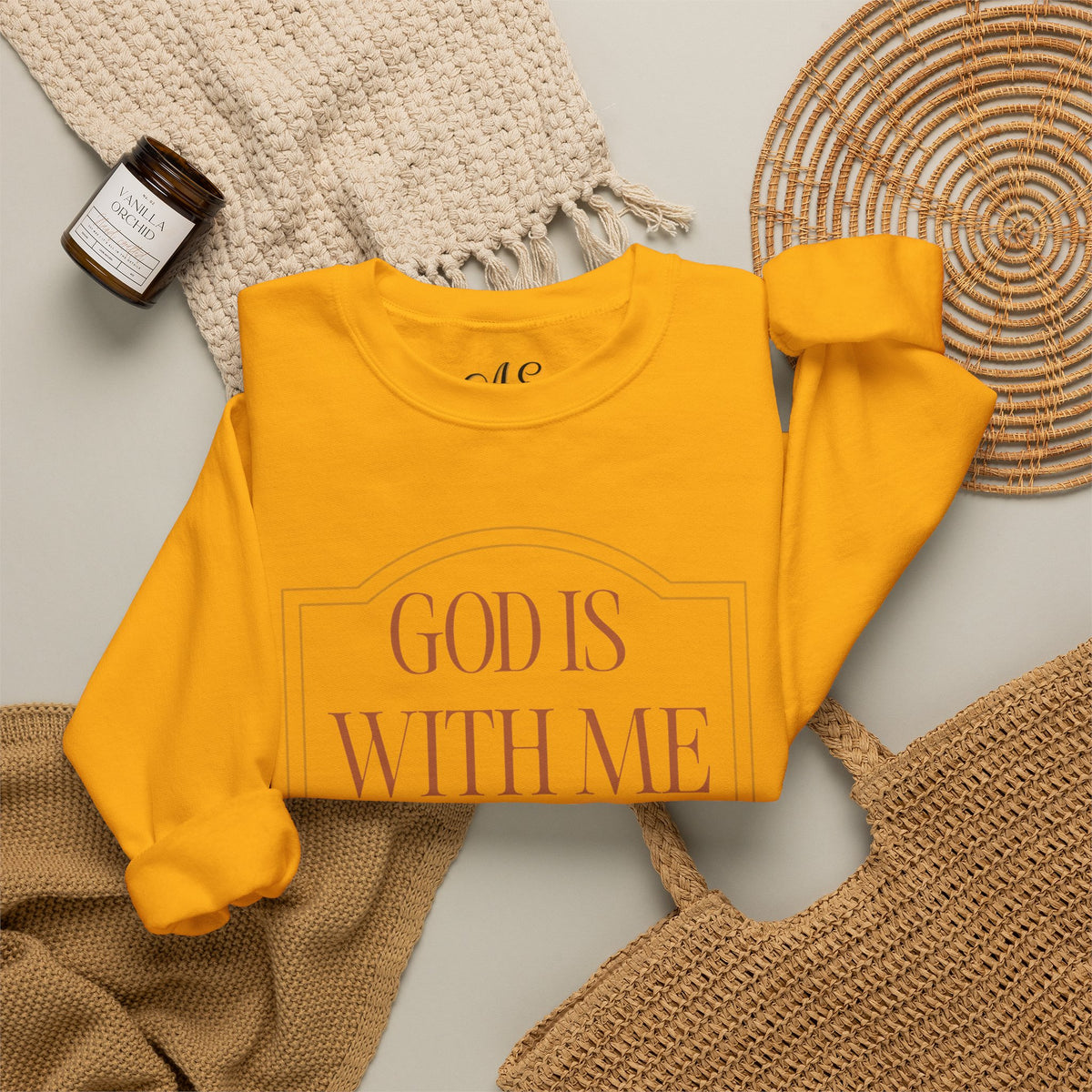 God is With Me Crewneck Sweatshirt