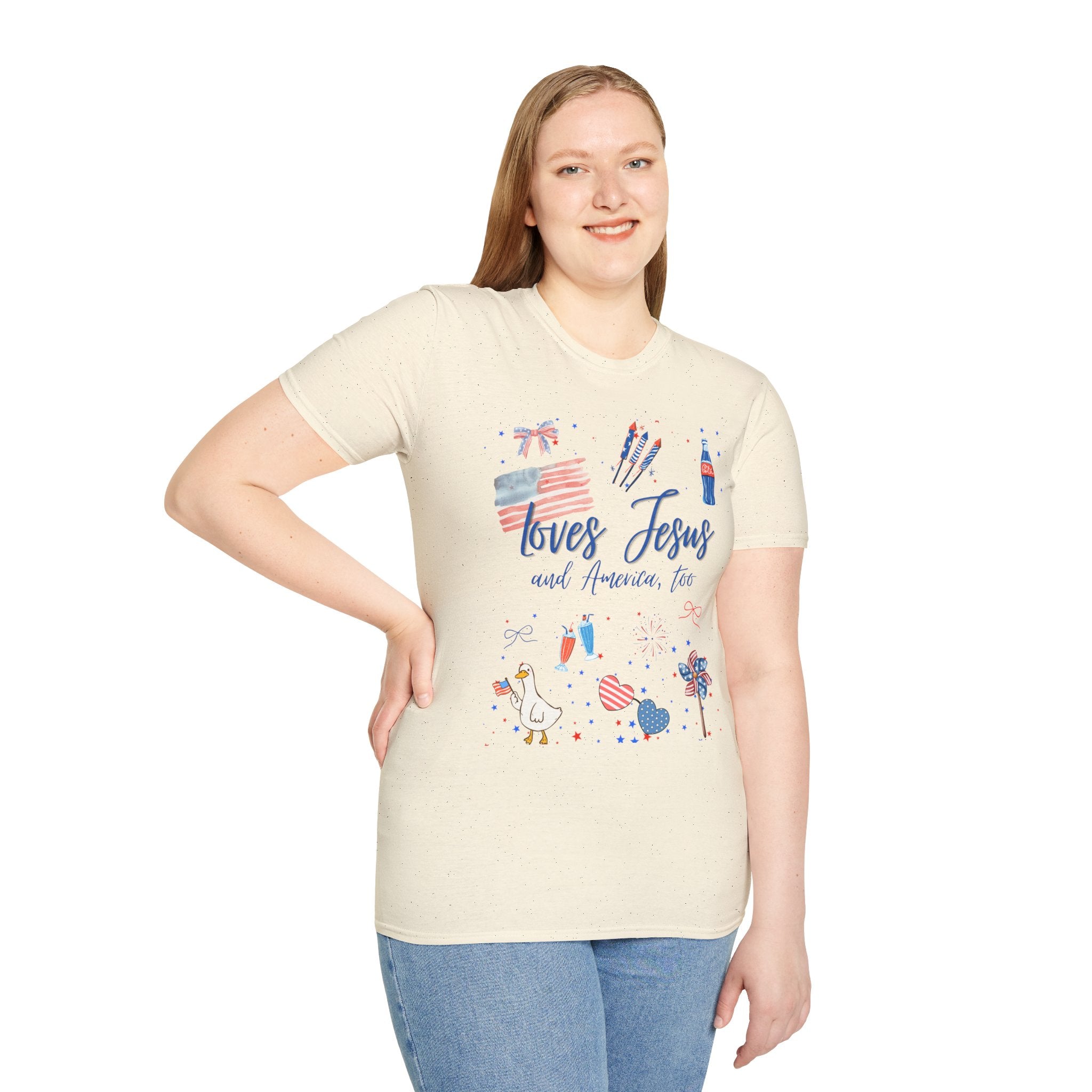 Loves Jesus -Blue Edition Classic fit T-shirt