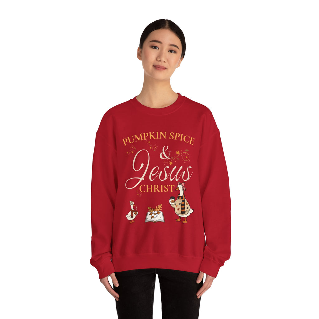 Pumpkin Spice & Jesus Crewneck Sweatshirt