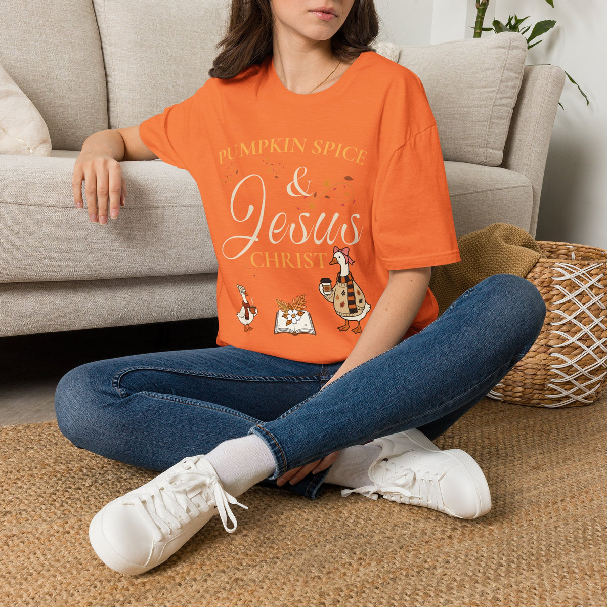 Pumpkin Spice & Jesus T-shirt