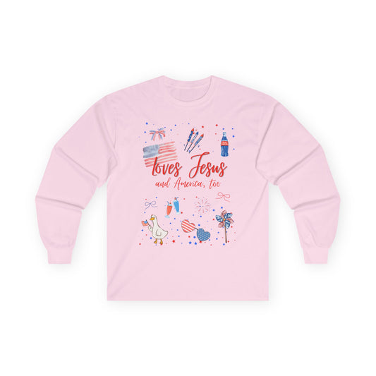 Loves Jesus- Red Edition Long Sleeve Classic Fit