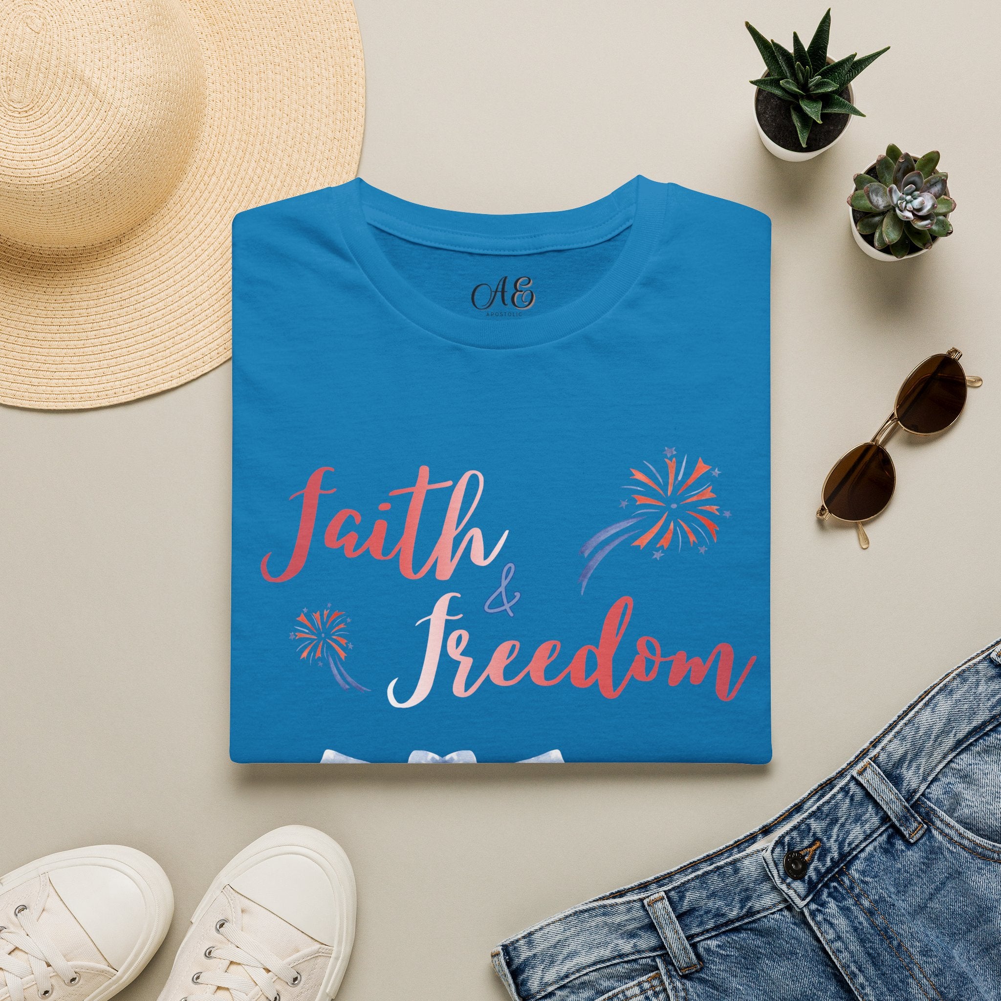 Faith & Freedom - Red Edition Classic Fit T-Shirt