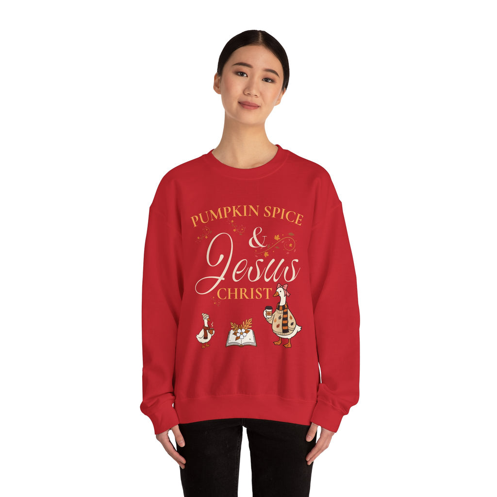 Pumpkin Spice & Jesus Crewneck Sweatshirt