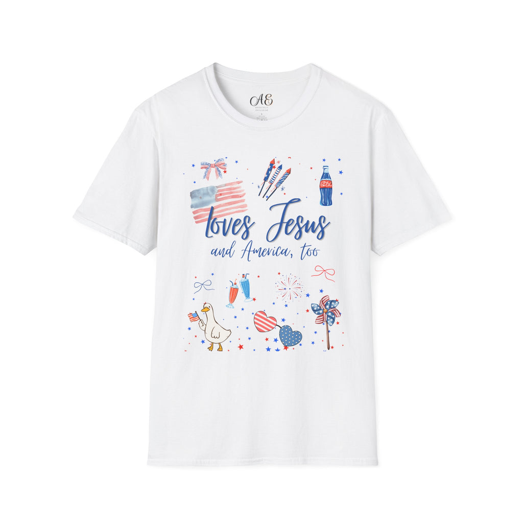 Loves Jesus -Blue Edition Classic fit T-shirt
