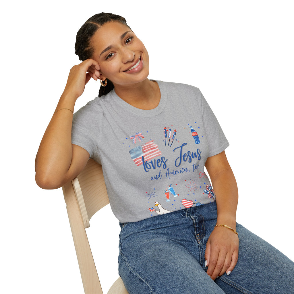 Loves Jesus -Blue Edition Classic fit T-shirt