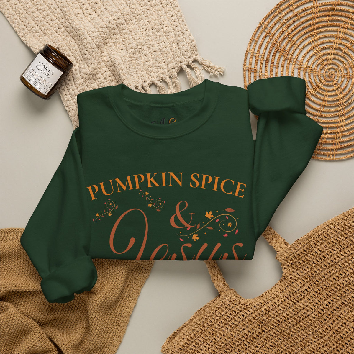 Pumpkin Spice & Jesus Crewneck Sweatshirt