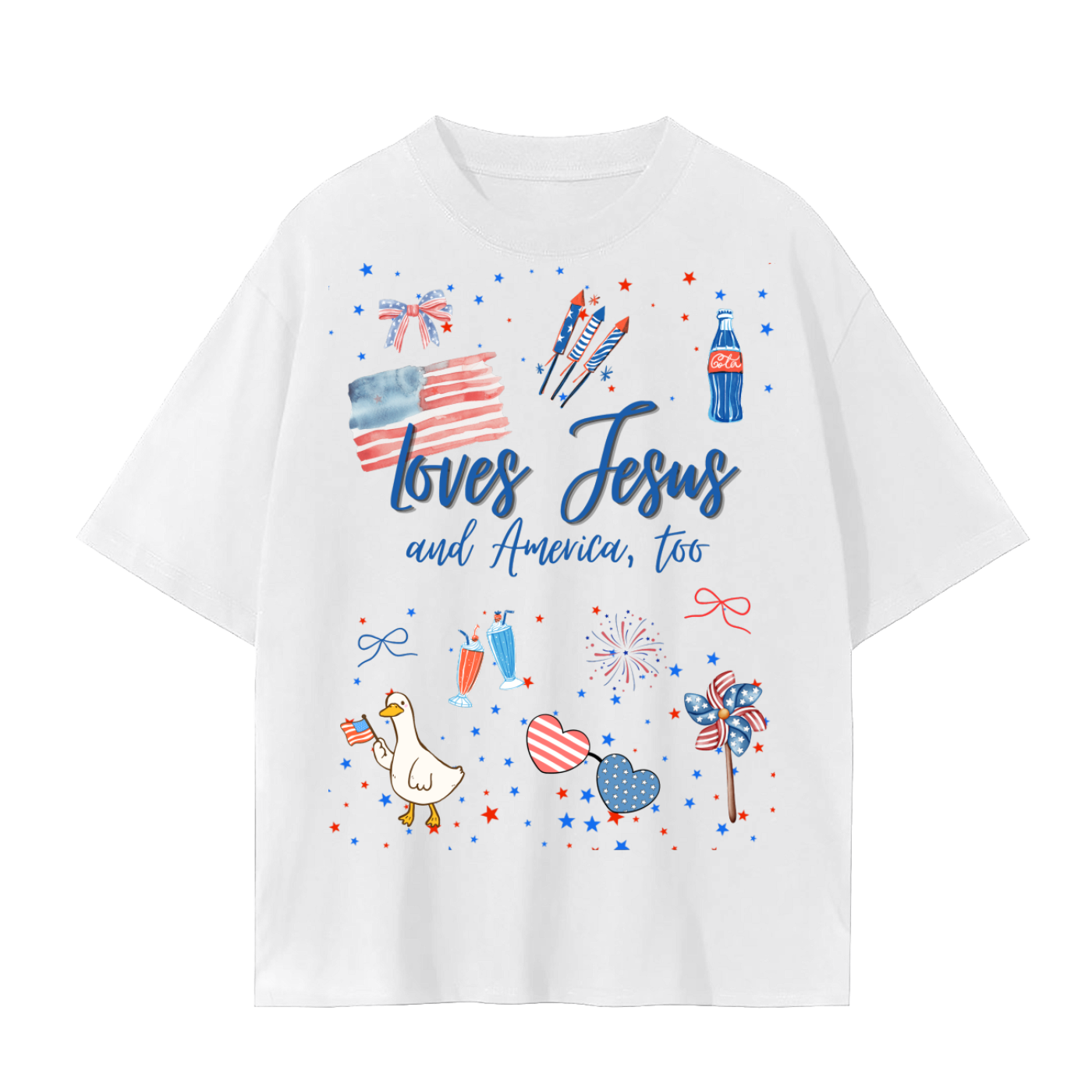 Loves Jesus T-Shirt - Blue Edition Relax Fit