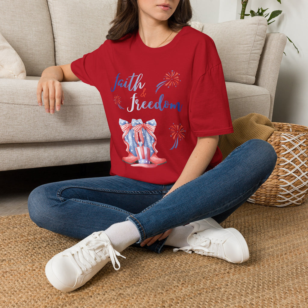 Faith & Freedom - Blue Edition Classic Fit T-shirt