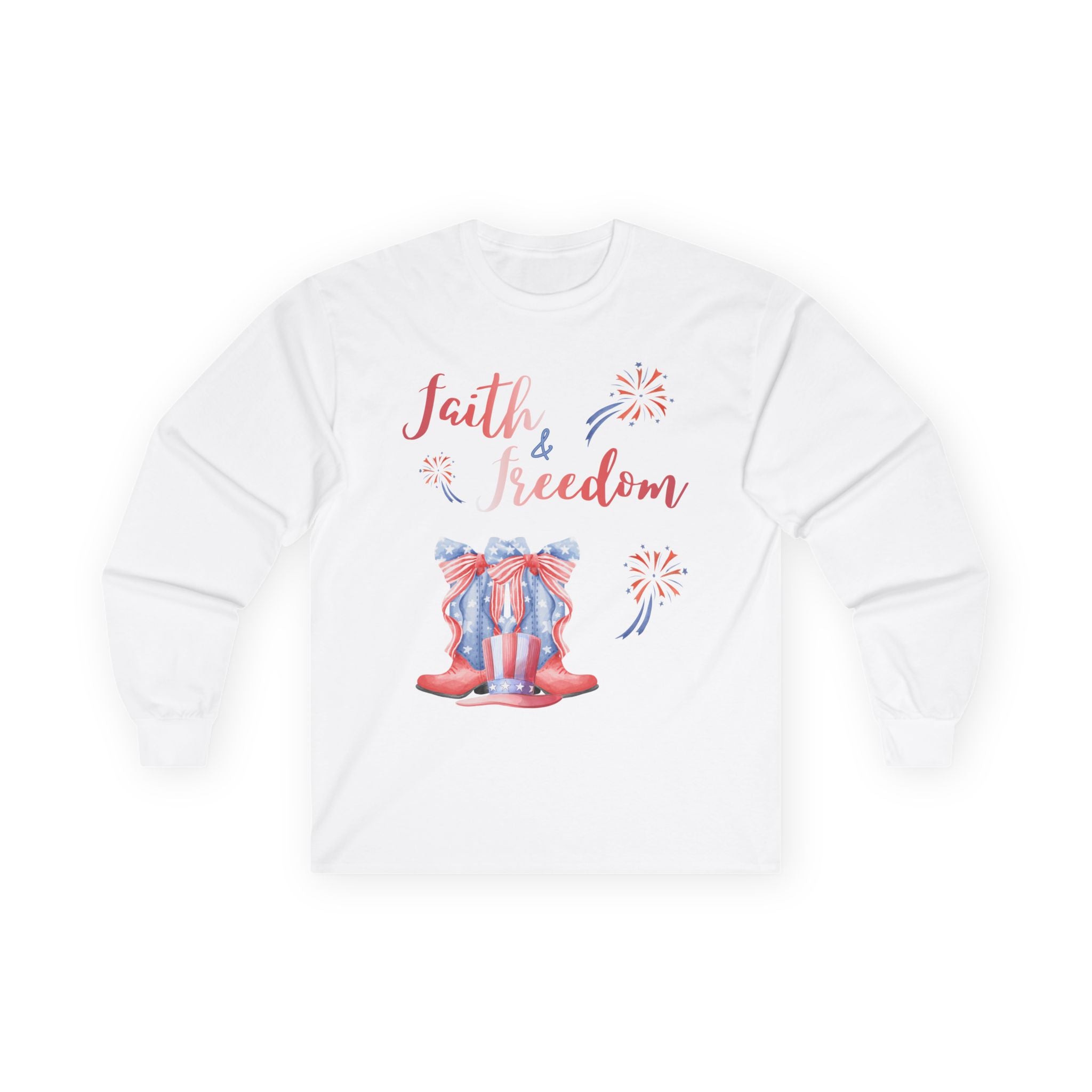 Faith & Freedom - Red Edition Long Sleeve Classic Fit