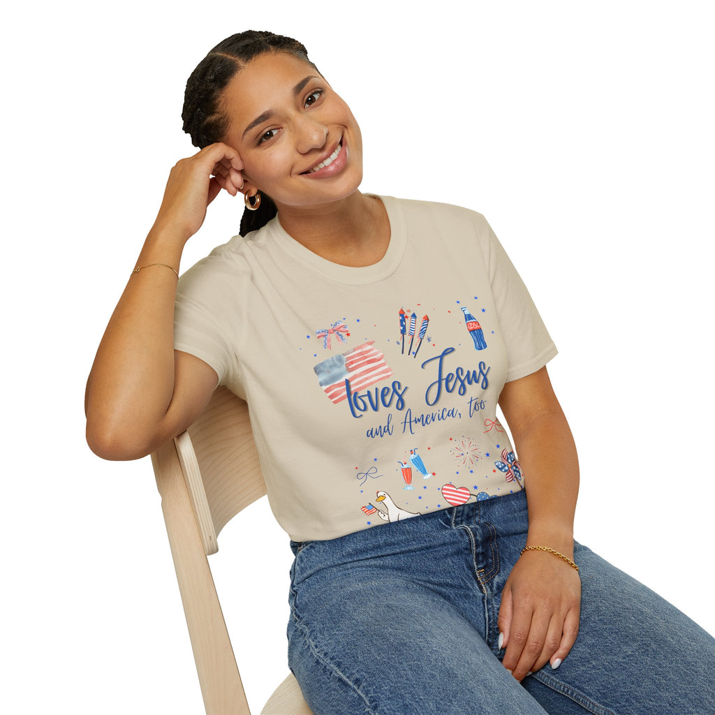 Loves Jesus -Blue Edition Classic fit T-shirt