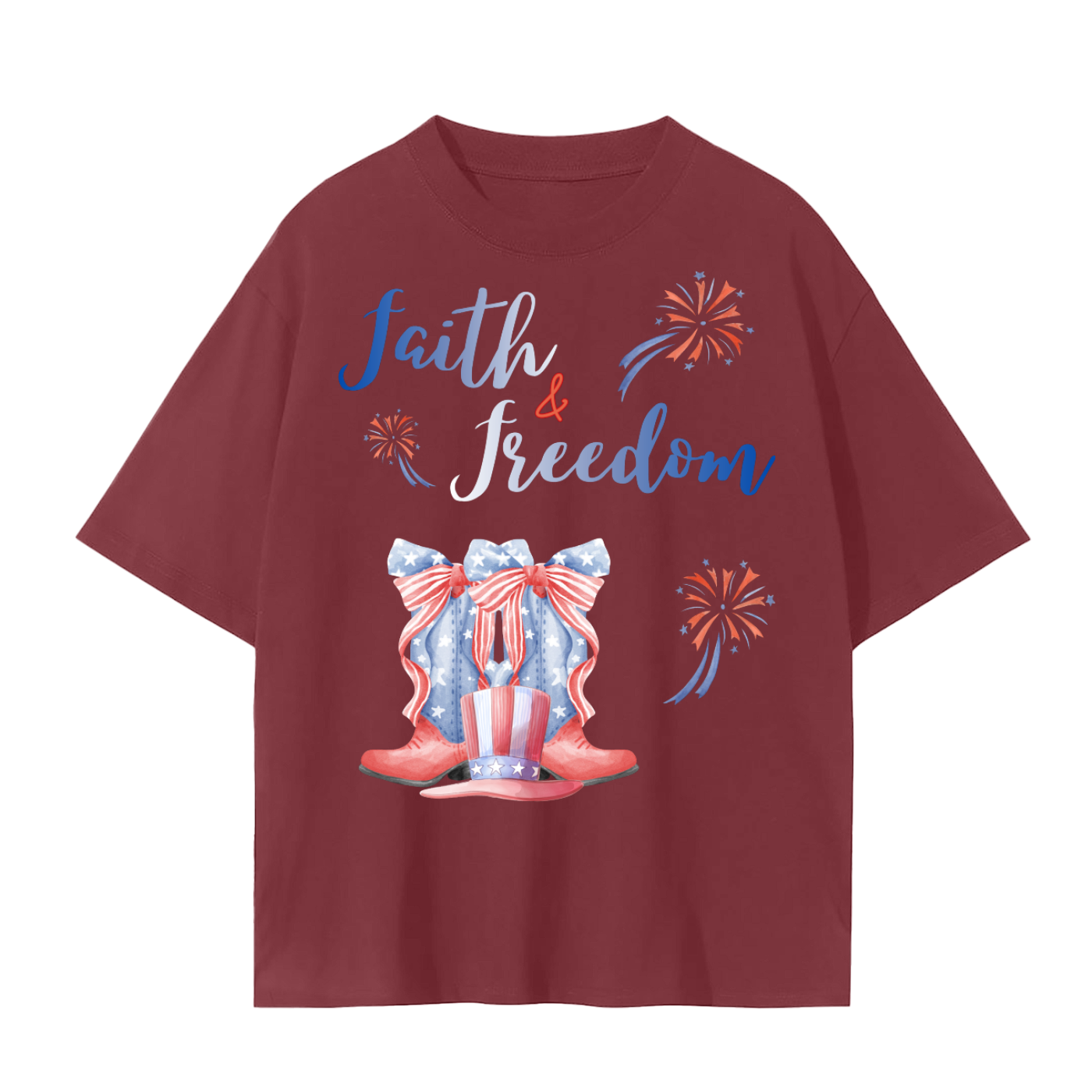 Faith & Freedom T-shirt - Blue Edition Relax Fit