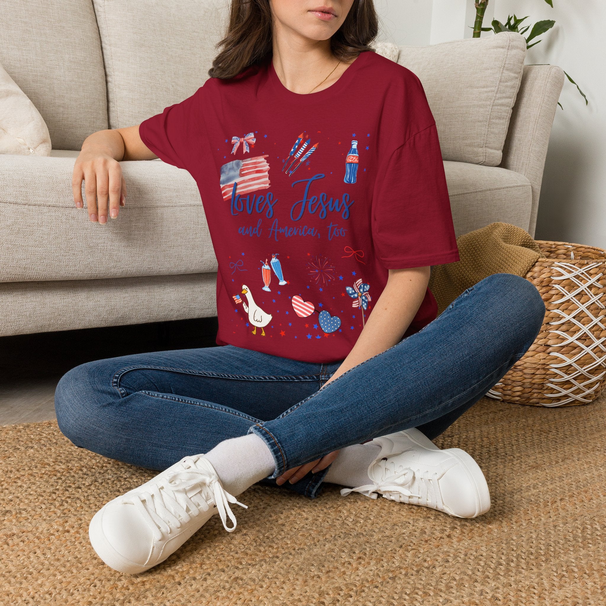 Loves Jesus -Blue Edition Classic fit T-shirt
