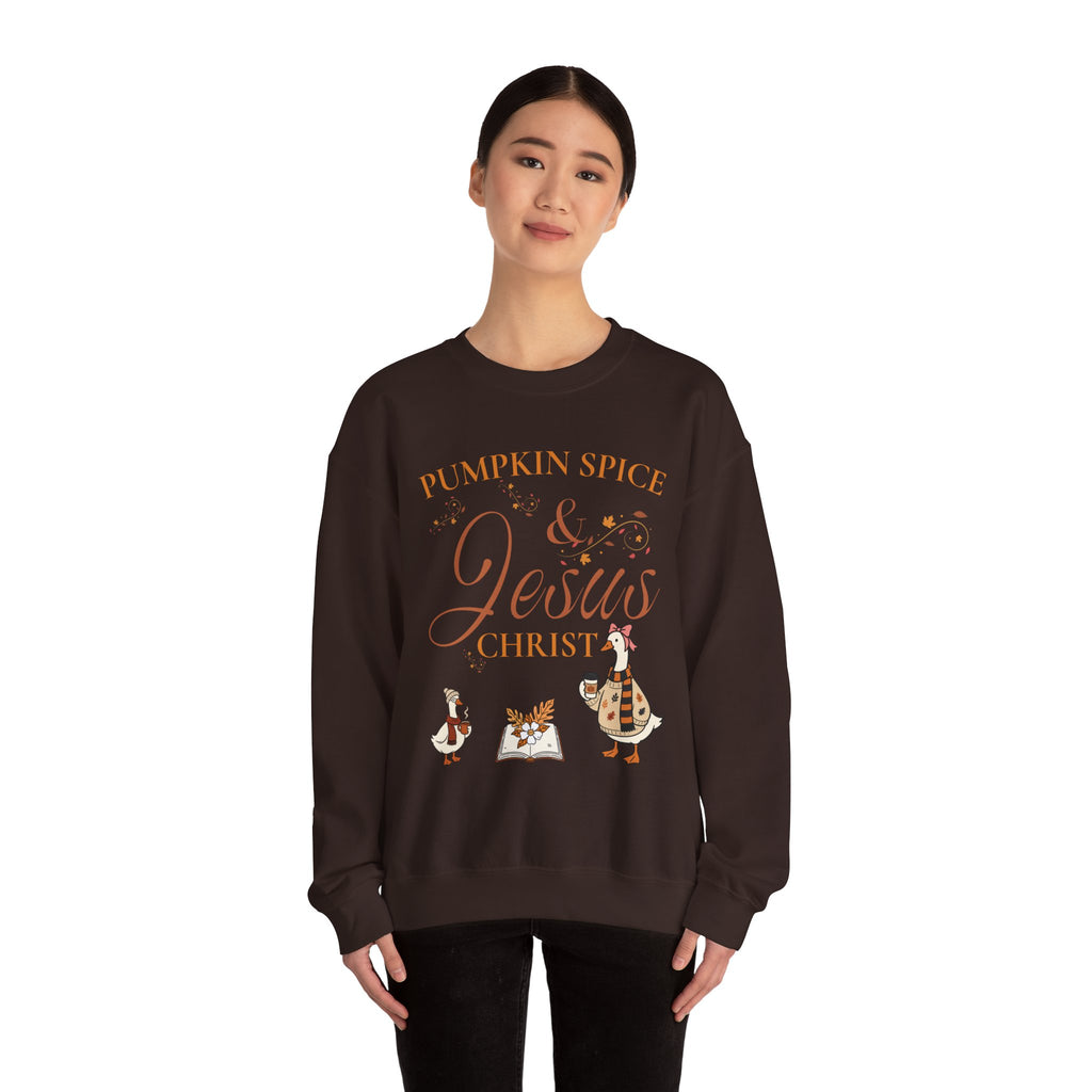 Pumpkin Spice & Jesus Crewneck Sweatshirt