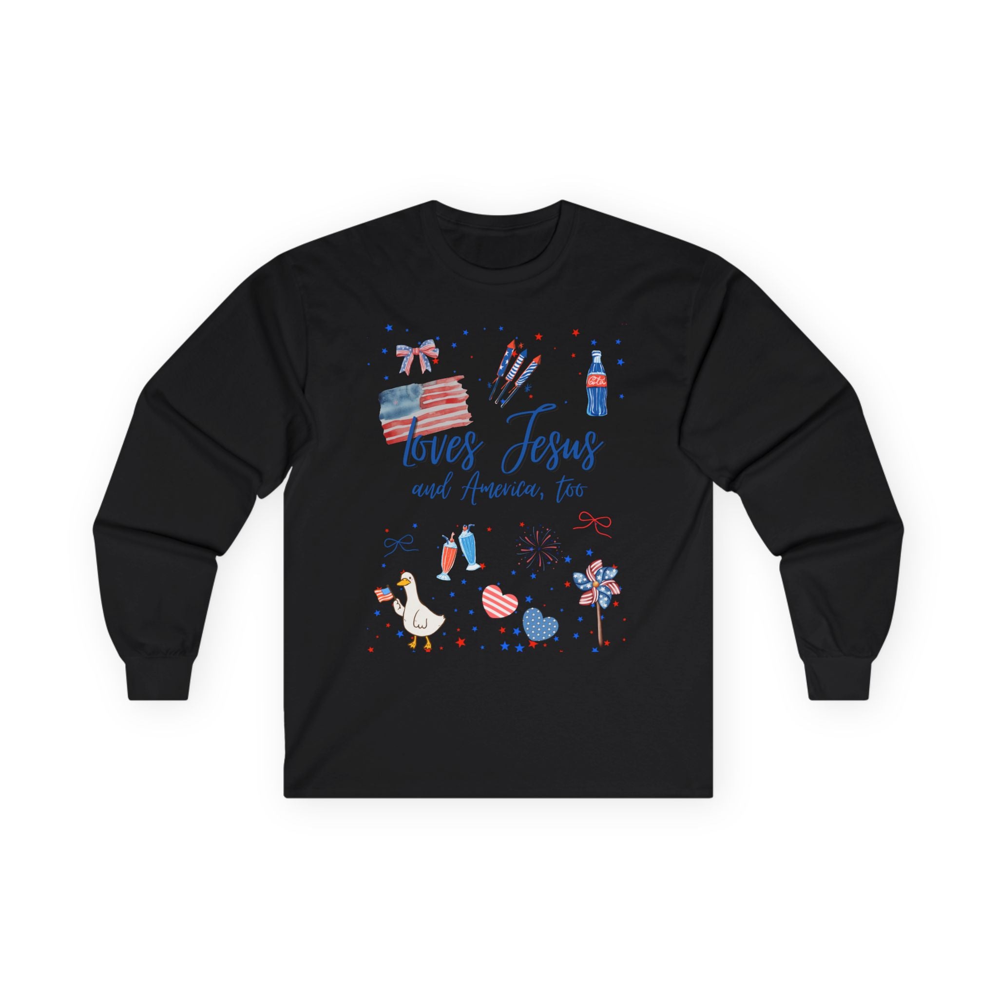 Loves Jesus- Blue Edition Long Sleeve Classic Fit