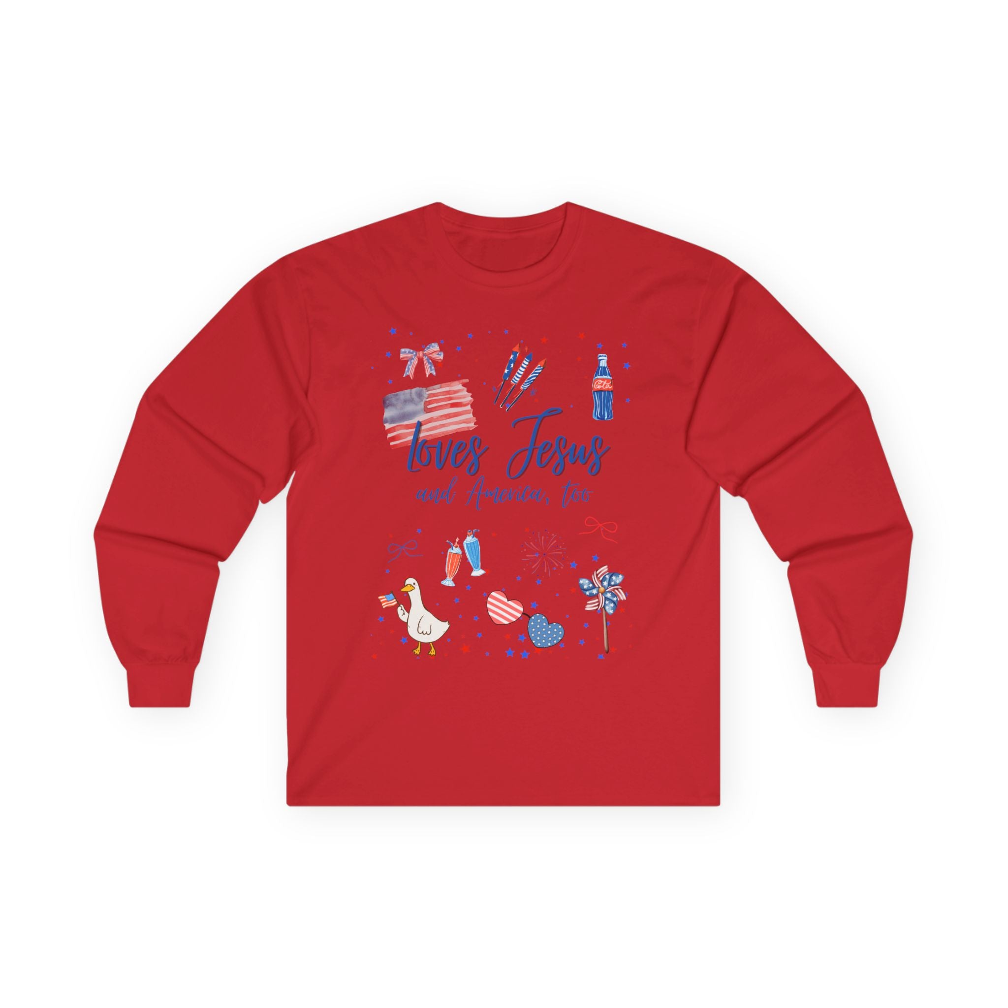 Loves Jesus- Blue Edition Long Sleeve Classic Fit